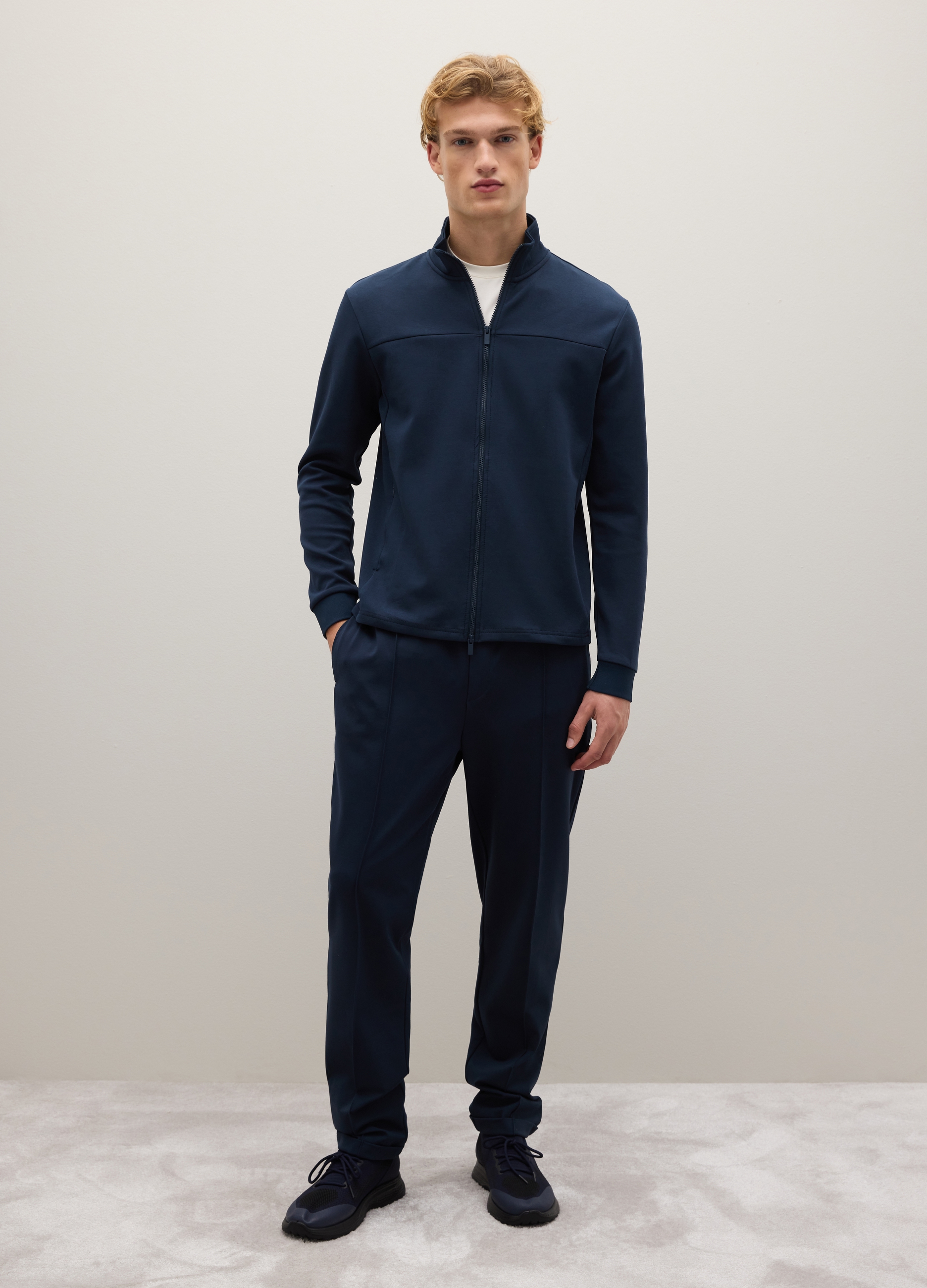 Zapatillas Azul De Tejido Mesh Con Suela Robusta, Hombre, Azul oscuro, Talla: 44