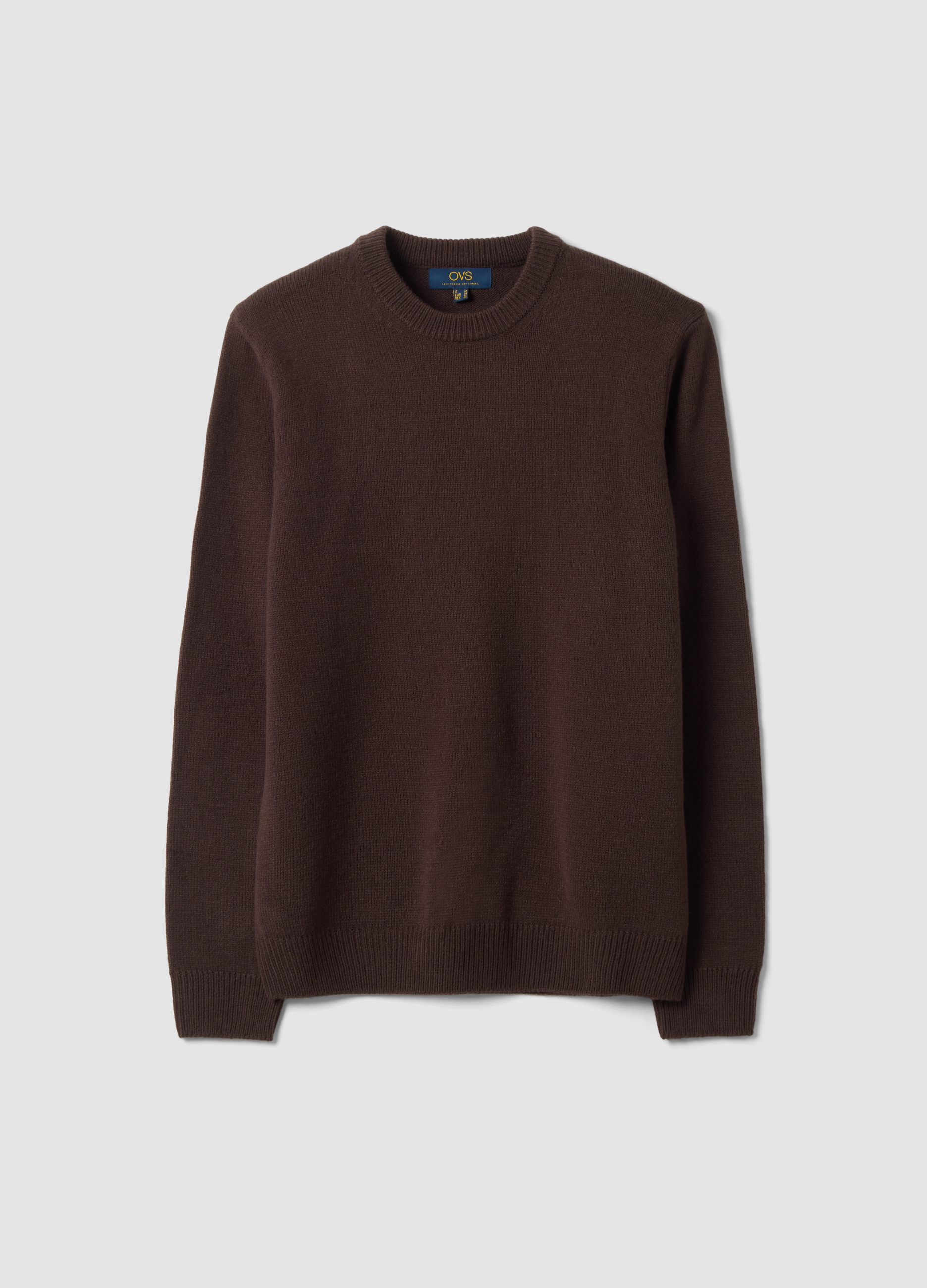 OVS, Maglia Marrone Girocollo In Jersey Knit Regular Fit, Uomo, Marrone, Taglia: XXL