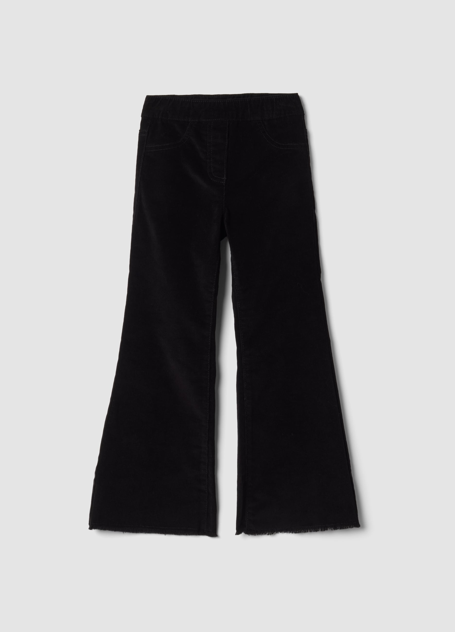OVS KIDS, Treggings Neri Flare In Cotone Elasticizzato, Bambina, Nero, Taglia: 5-6