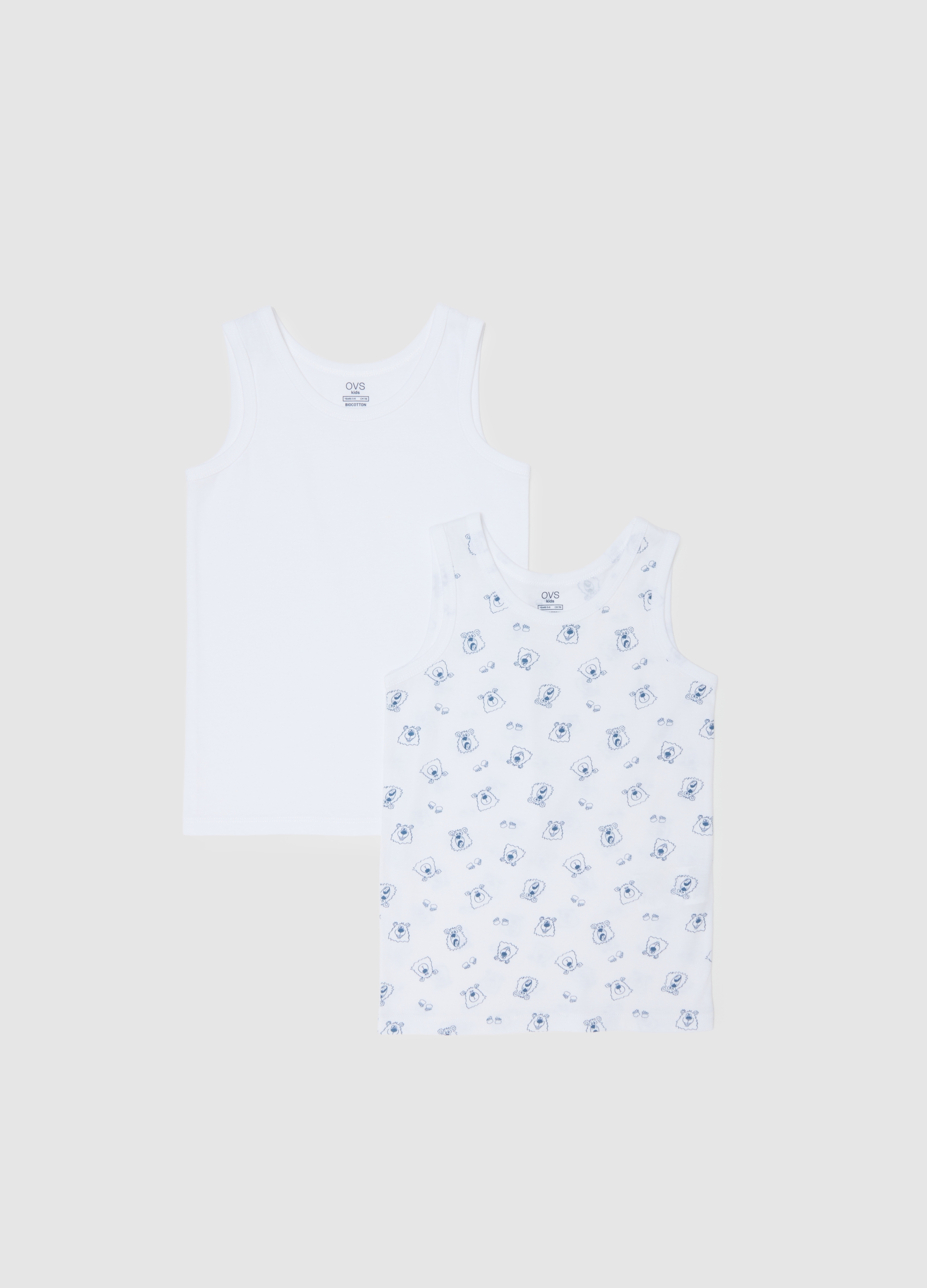 Bipack Canottiere Da Bambino In Puro Cotone Bianco Regular Fit, Niño, Blanco óptico, Talla: 3-4