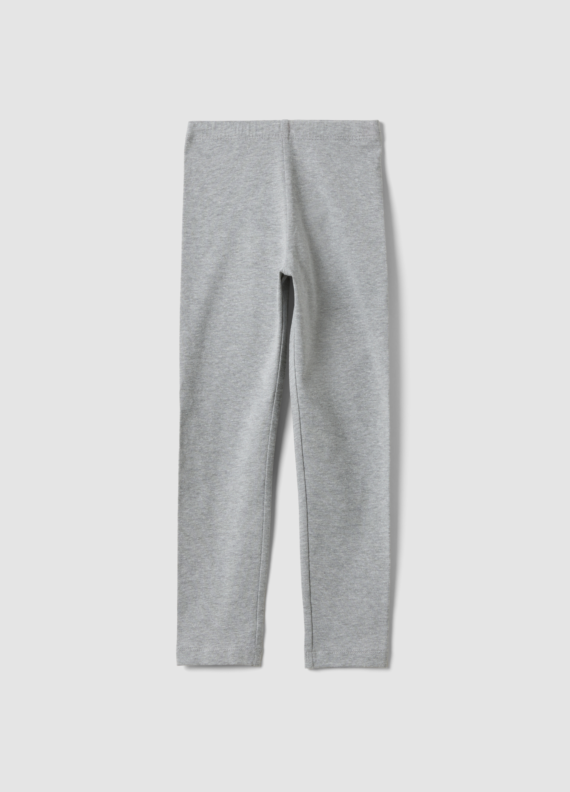 OVS KIDS, Leggings Grigi In Cotone Organico Elasticizzato Skinny Per Bambina, Grigio, Taglia: 7-8