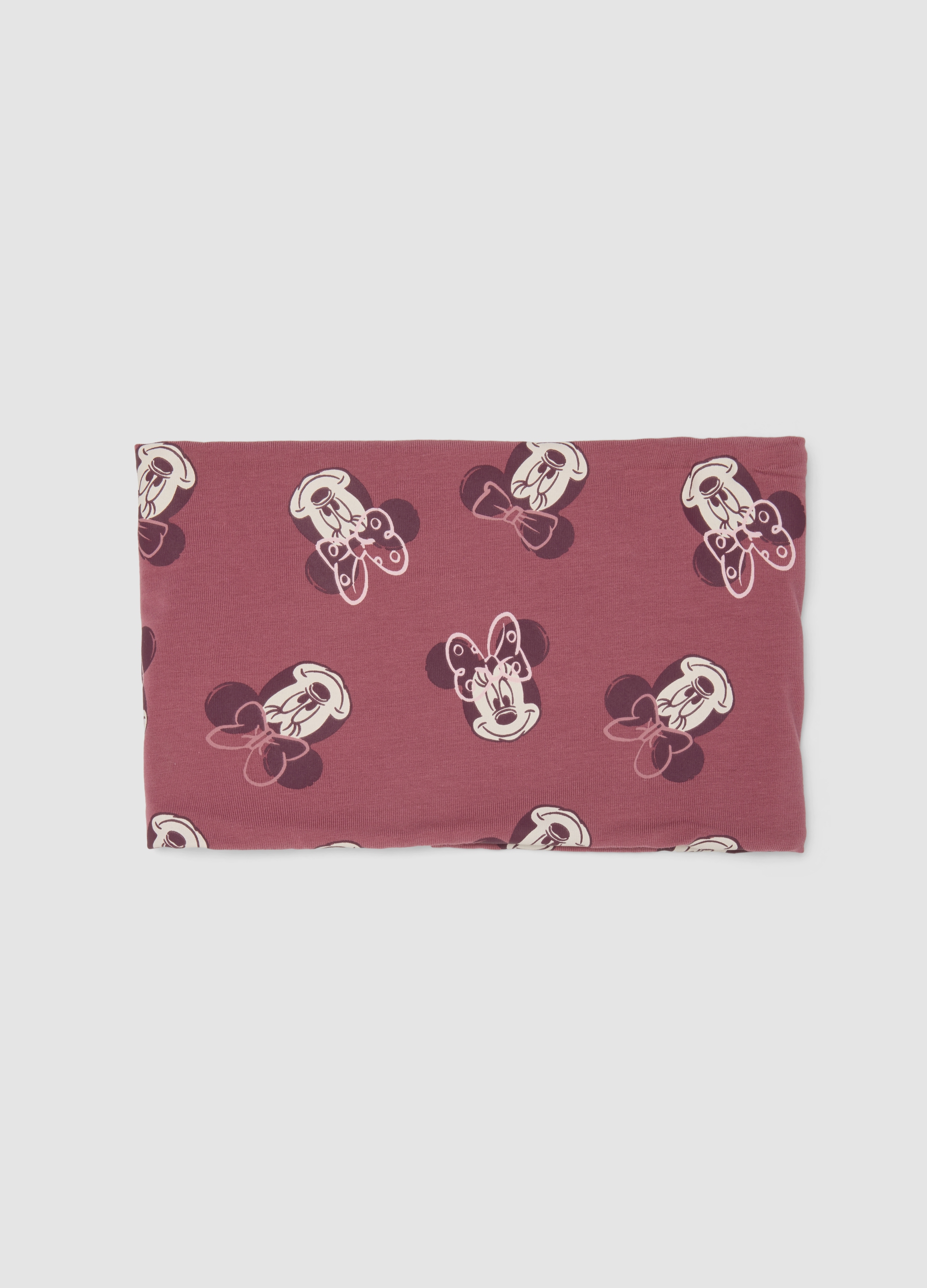 FAGOTTINO, Sciarpa Rosa In Cotone Organico Elasticizzato Con Stampa Minnie Per Bimba, Bambina, Rosa, Taglia: ONE SIZE