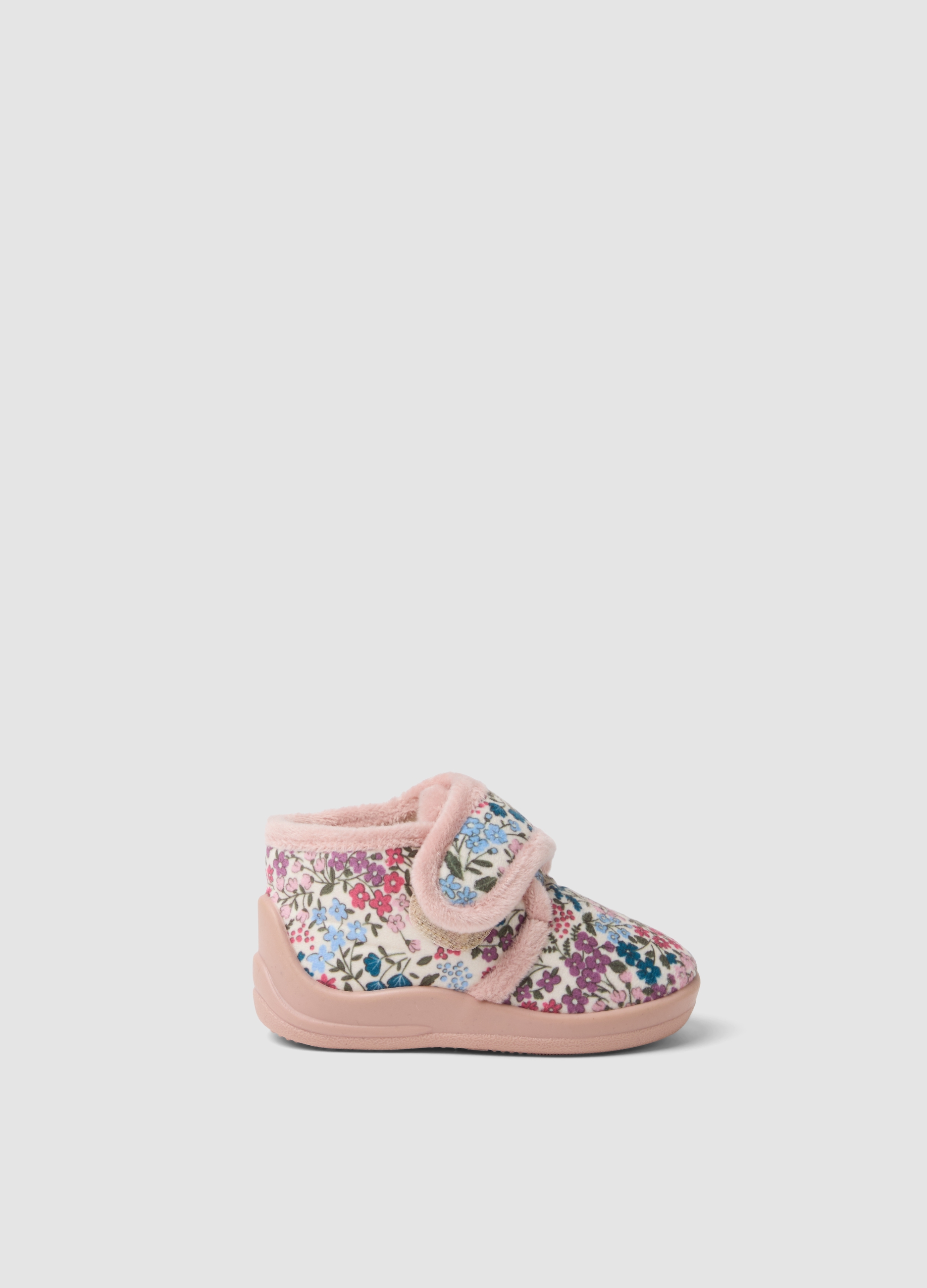 FAGOTTINO, Pantofole Rosa A Stivaletto Con Fantasia Floreale, Bambina, Rosa, Taglia: 22