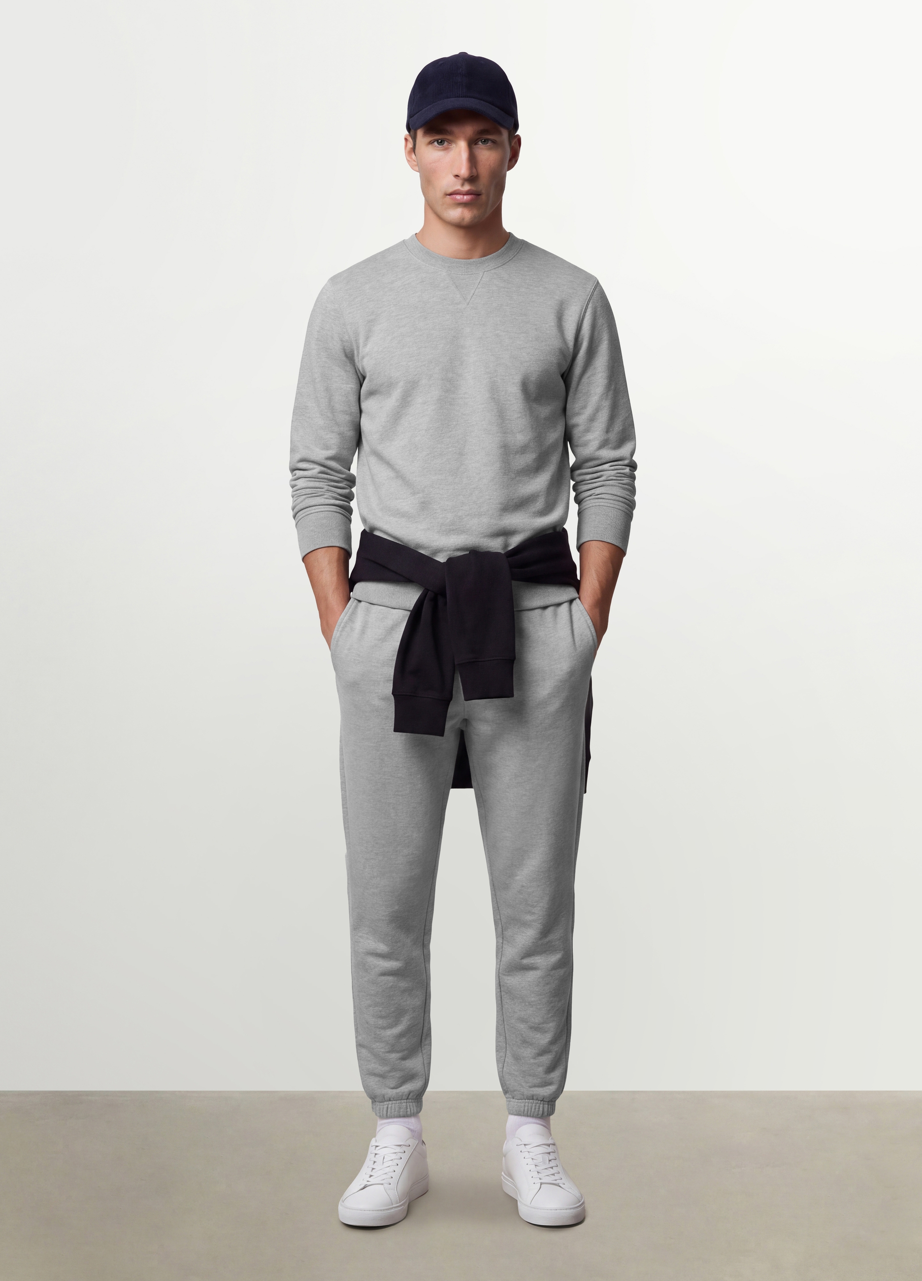 OVS, Pantaloni Jogger Grigi In Misto Cotone Regular Fit, Uomo, Grigio, Taglia: L
