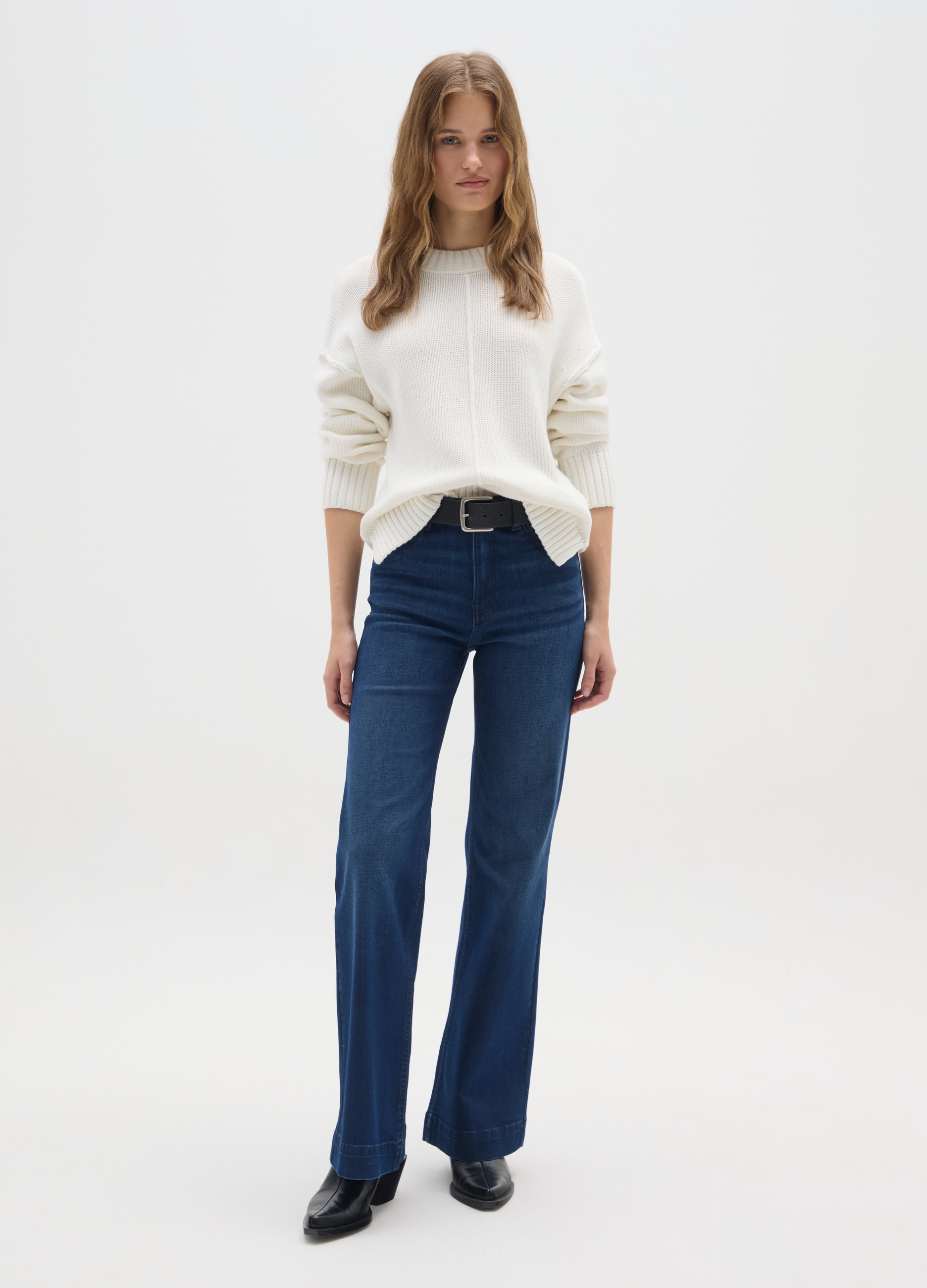 Vaqueros Bootcut En Mezcla De Algodón Azul, Mujer, Blu Bluette, Talla: 38