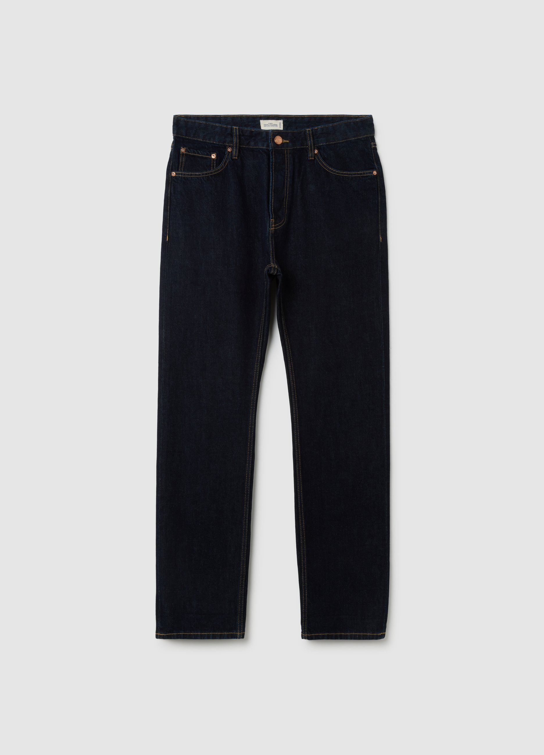 OVS, Vaqueros Azul De Corte Recto En Algodón Puro, Hombre, Azul vaquero, Talla: 52