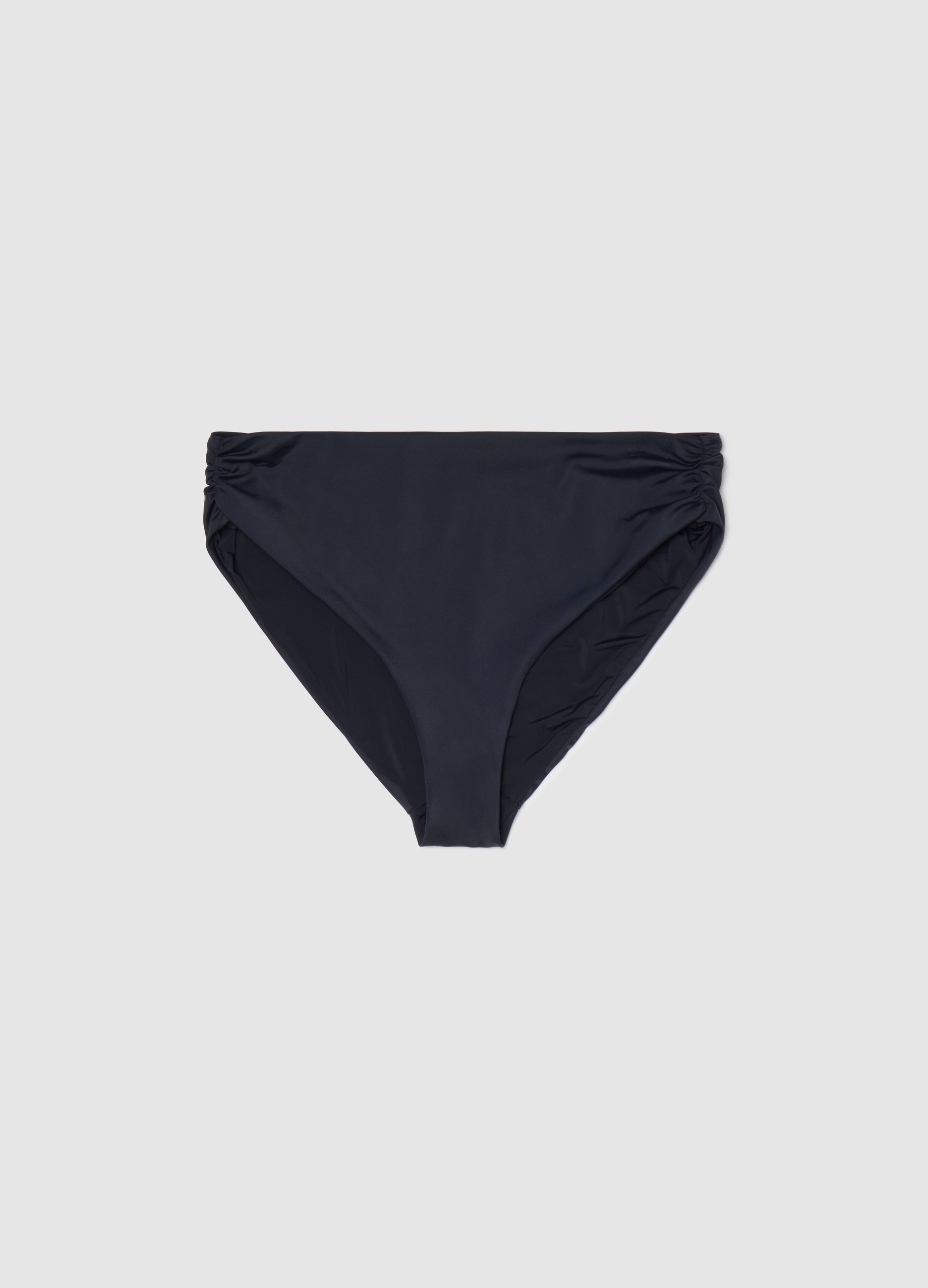 OVS , Slip Bikini Da Donna In Microfibra Elasticizzato Nero Con Vita Alta, Nero, Taglia: 3