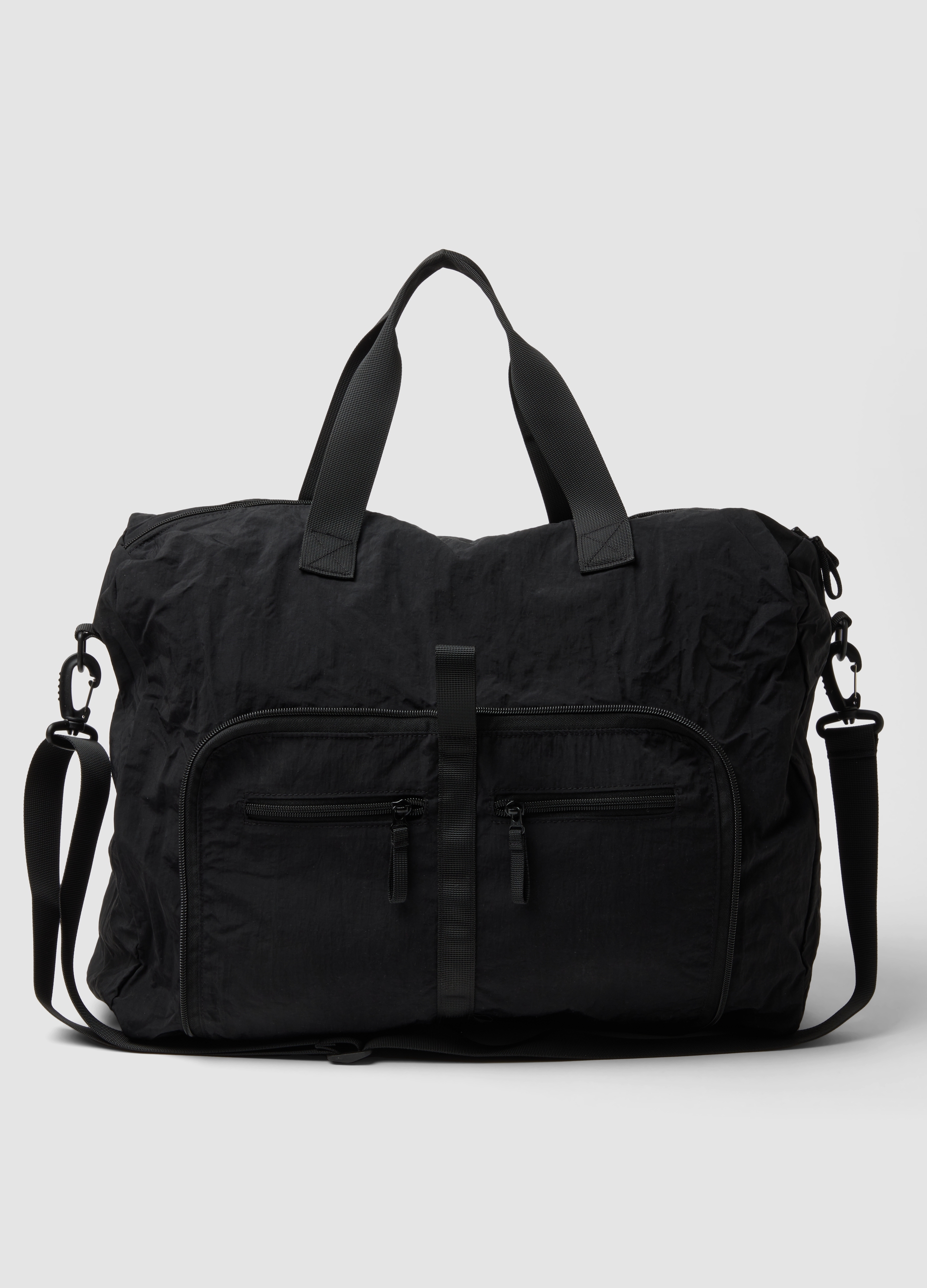 URBAN COMMUTER, Borsa Nera Da Viaggio Ripiegabile Con Tracolla E Tasche Zip, Donna, Nero, Taglia: ONE SIZE