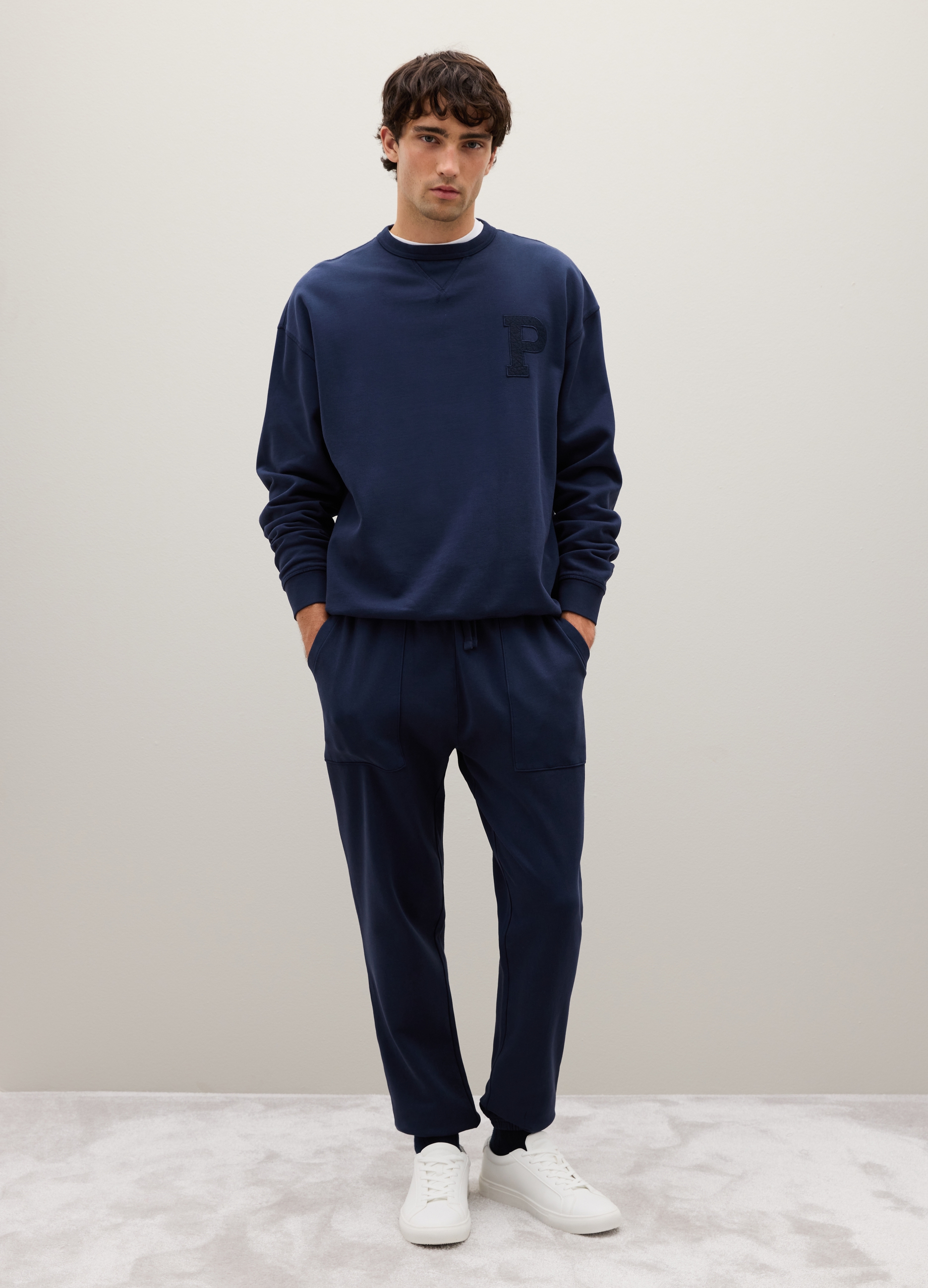OVS, Pantalones Azules De Algodón Con Cintura Elástica, Hombre, Azul, Talla: XL