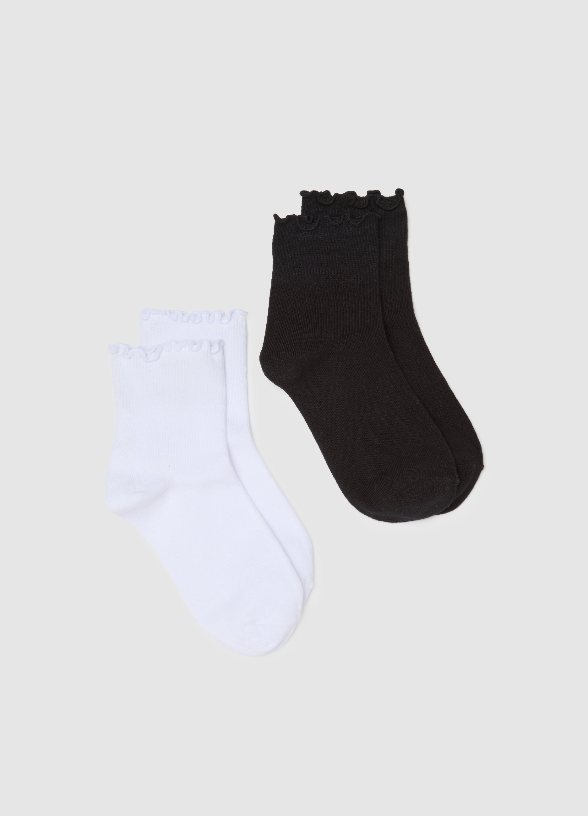 OVS, Set Bipack Calzini In Cotone Multicolor Elasticizzati, Frau, Schwarz, Größe: 36-38