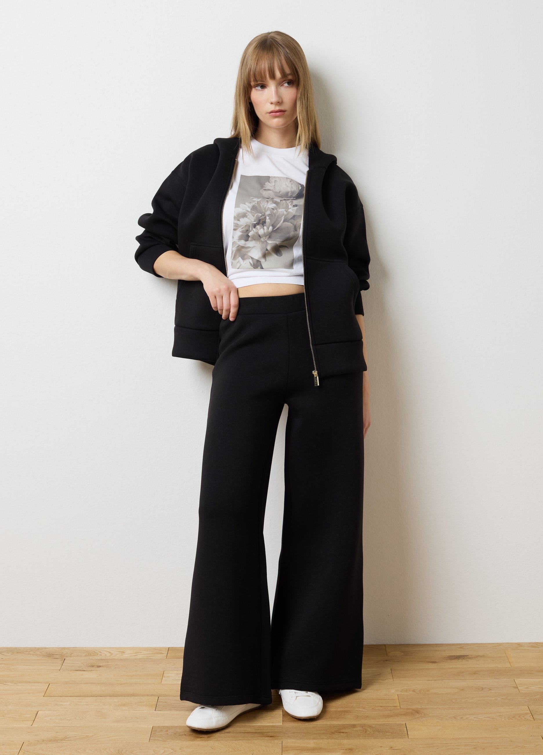 OVS, Pantalones Palazzo Negros, Mujer, Gunmetal, Talla: 40