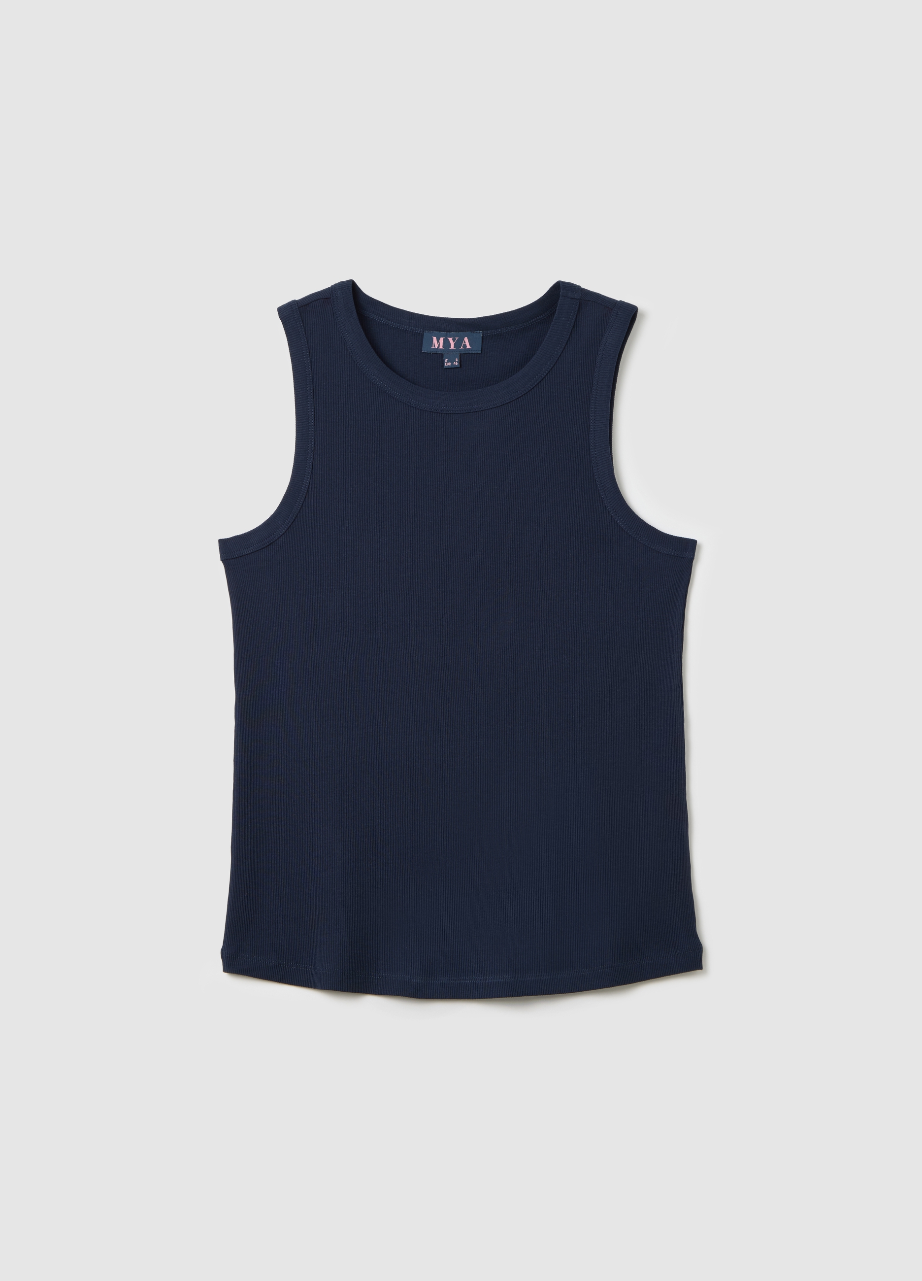 OVS, Top Blu A Costine, Donna, Blu, Taglia: S