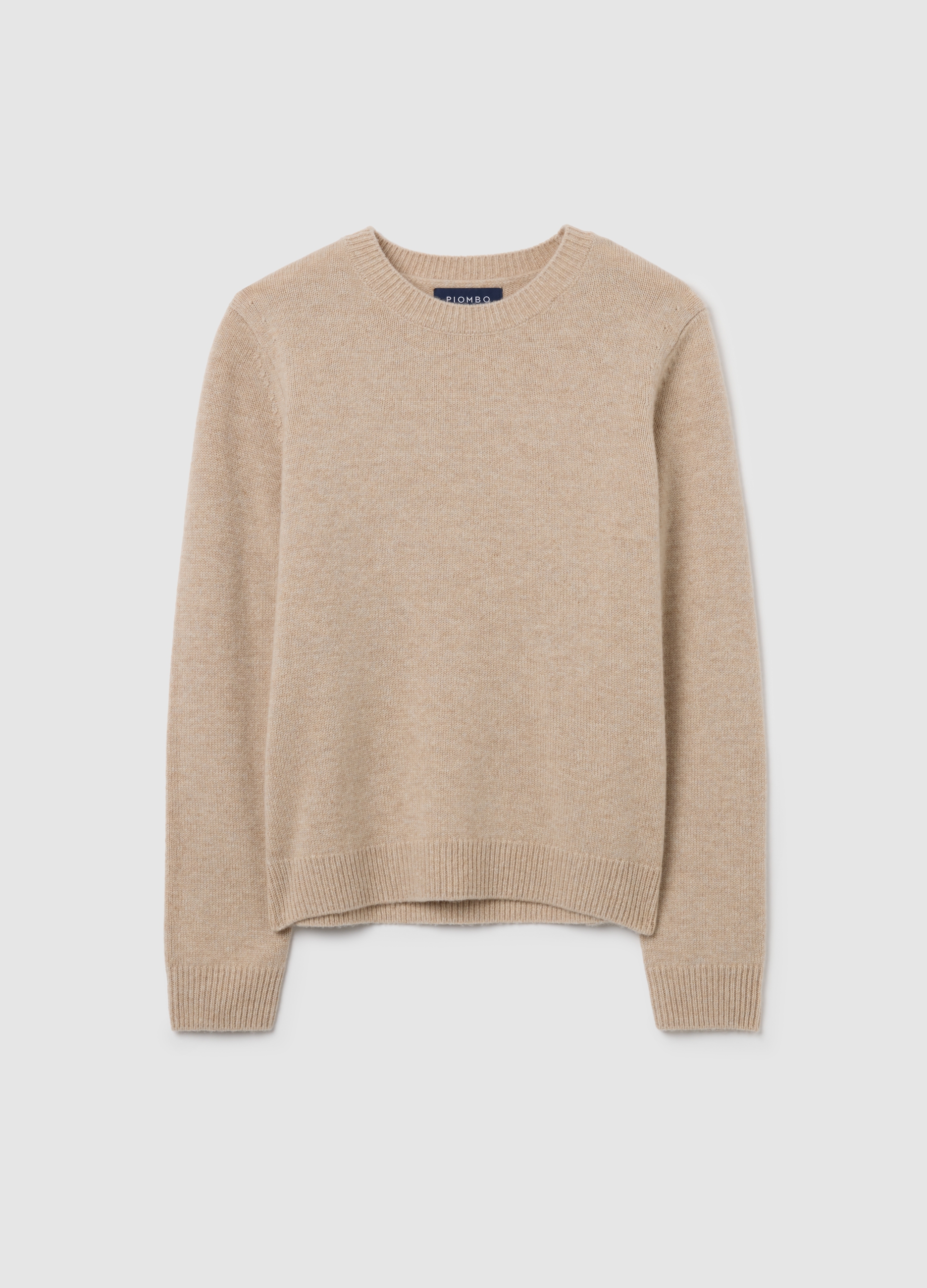 PIOMBO, Maglione Beige In Lana E Cashmere, Mujer, Beige, Talla: 36