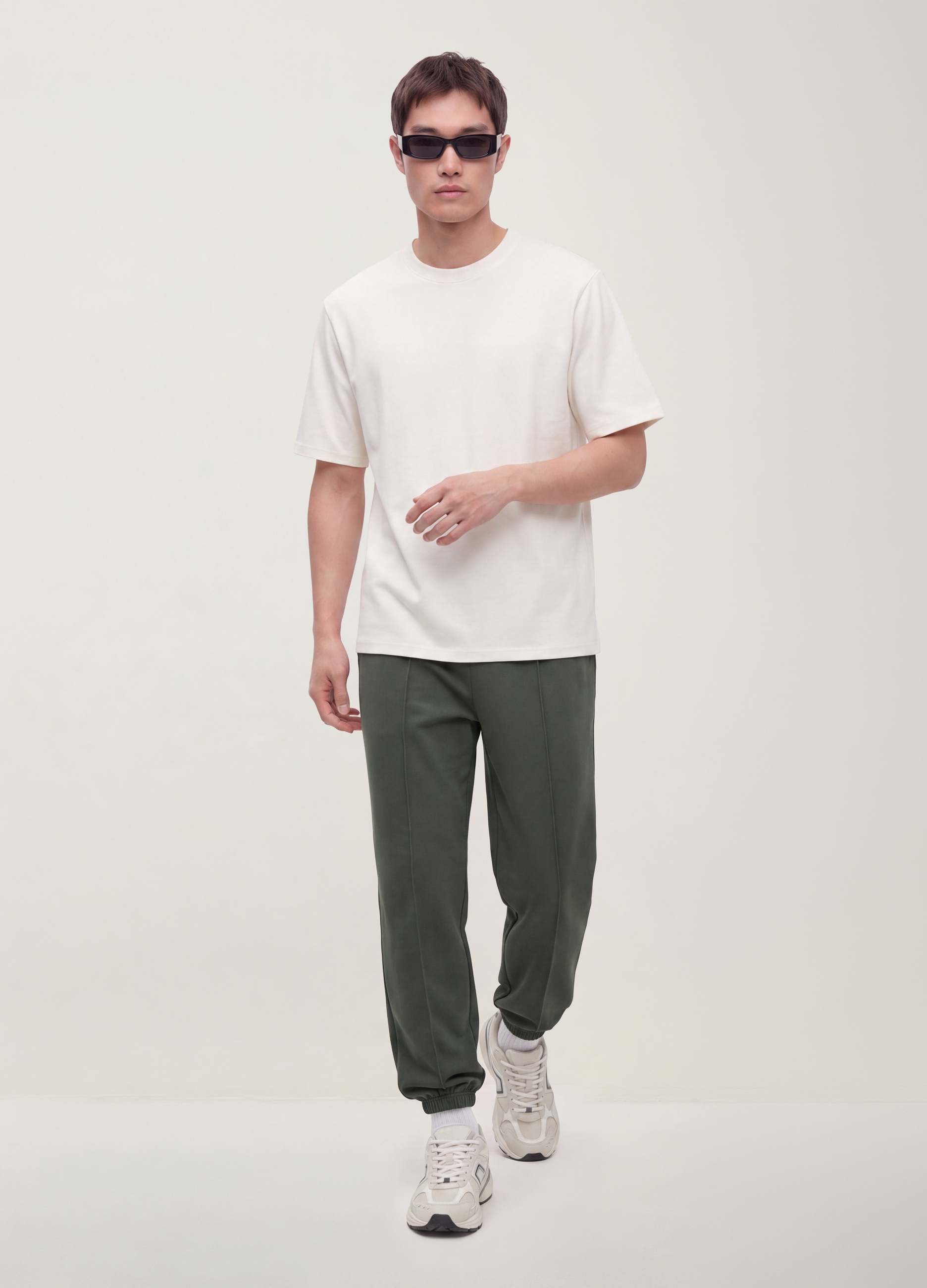 OVS, Pantalón Jogger Verde Elástico Relaxed Fit, Hombre, Verde oscuro, Talla: L