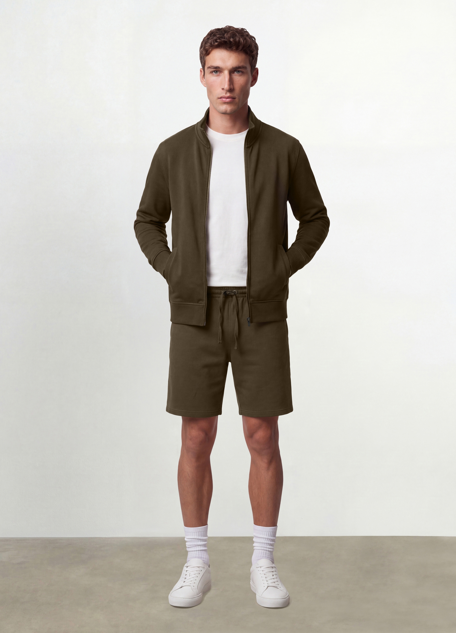 OVS, Shorts Verdi In Misto Cotone Con Vita Elasticizzata Regular Fit, Uomo, Verde, Taglia: L