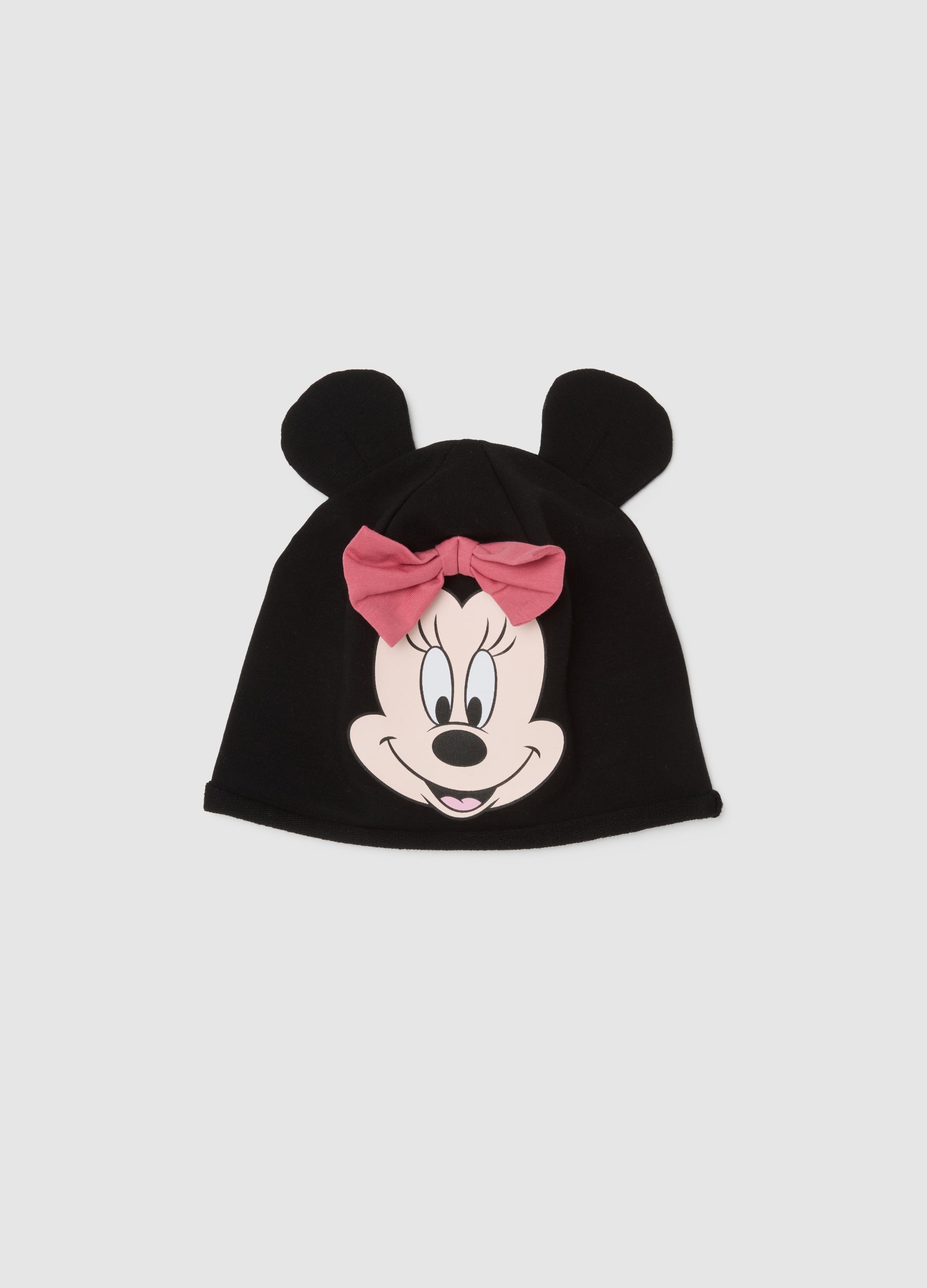 OVS, Cappello Da Bambina In Cotone Elasticizzato Nero, Mädchen, Schwarz/Rosa, Größe: 42-44