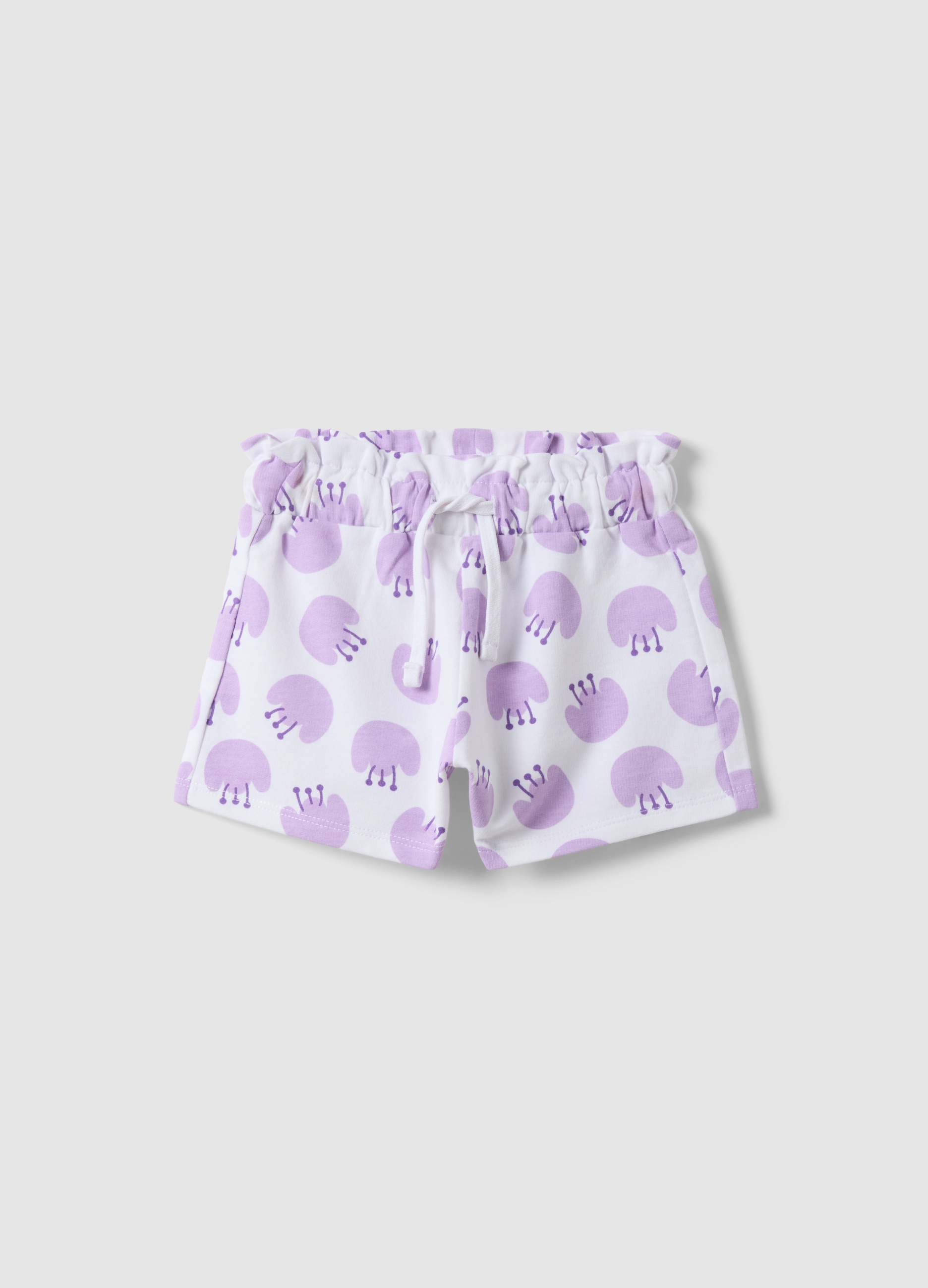 FAGOTTINO, Short Regular Fit De Algodón Puro Blanco Para Niña Con Estampados, Niña, Blanco, Talla: 12-18