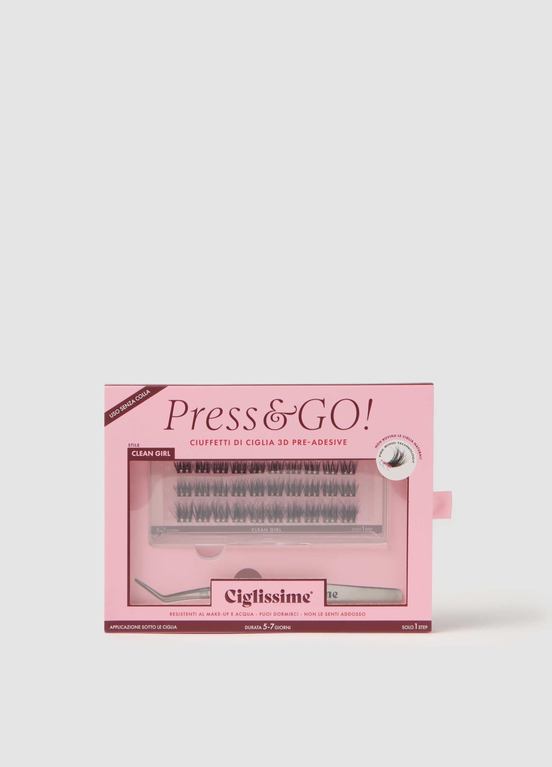 CIGLISSIME, Kit Completo Press&go Stile Clean Girl, Donna, Nero, Taglia: FASUL