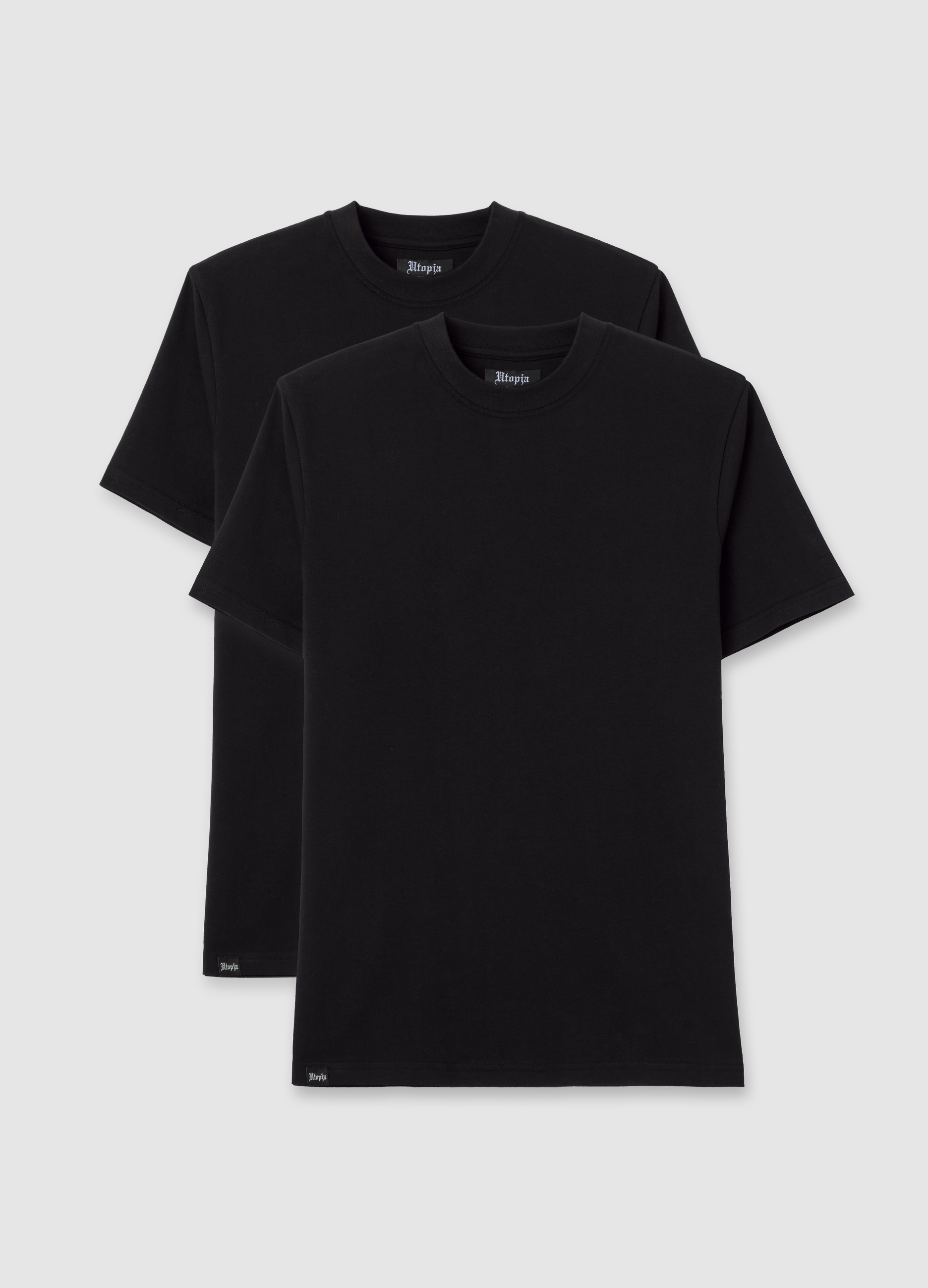 UTOPJA, Bipack Everyday T-shirt Black, Uomo, Nero, Taglia: M
