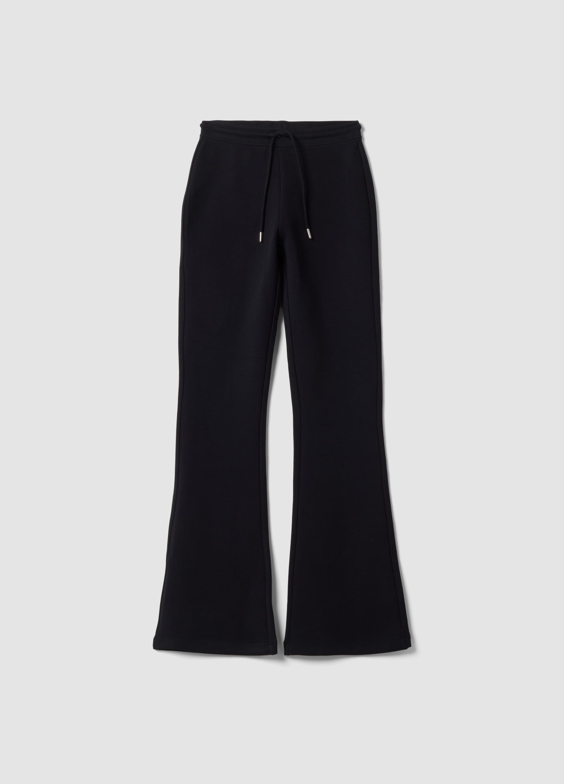 B.ANGEL, Jogger Blu Flare In Cotone Organico Elasticizzato, Donna, Blu, Taglia: M