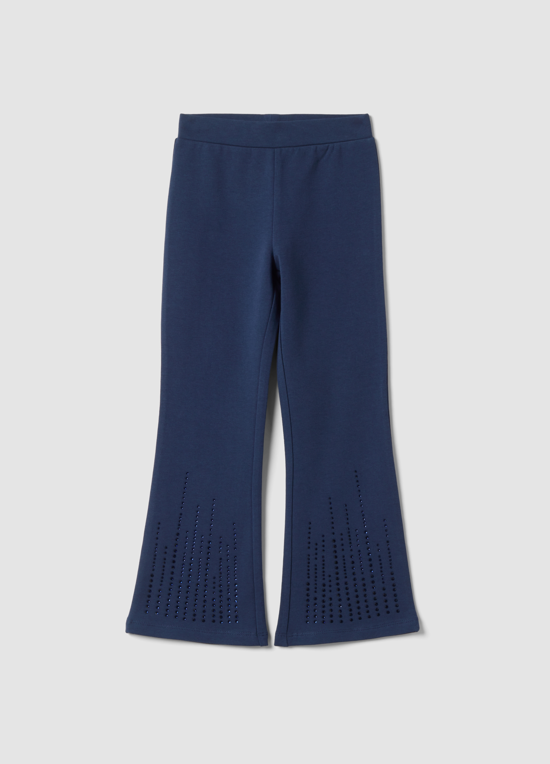 OVS KIDS, Leggings Blu Flare In Cotone Elasticizzato, Bambina, Blu, Taglia: 4-5