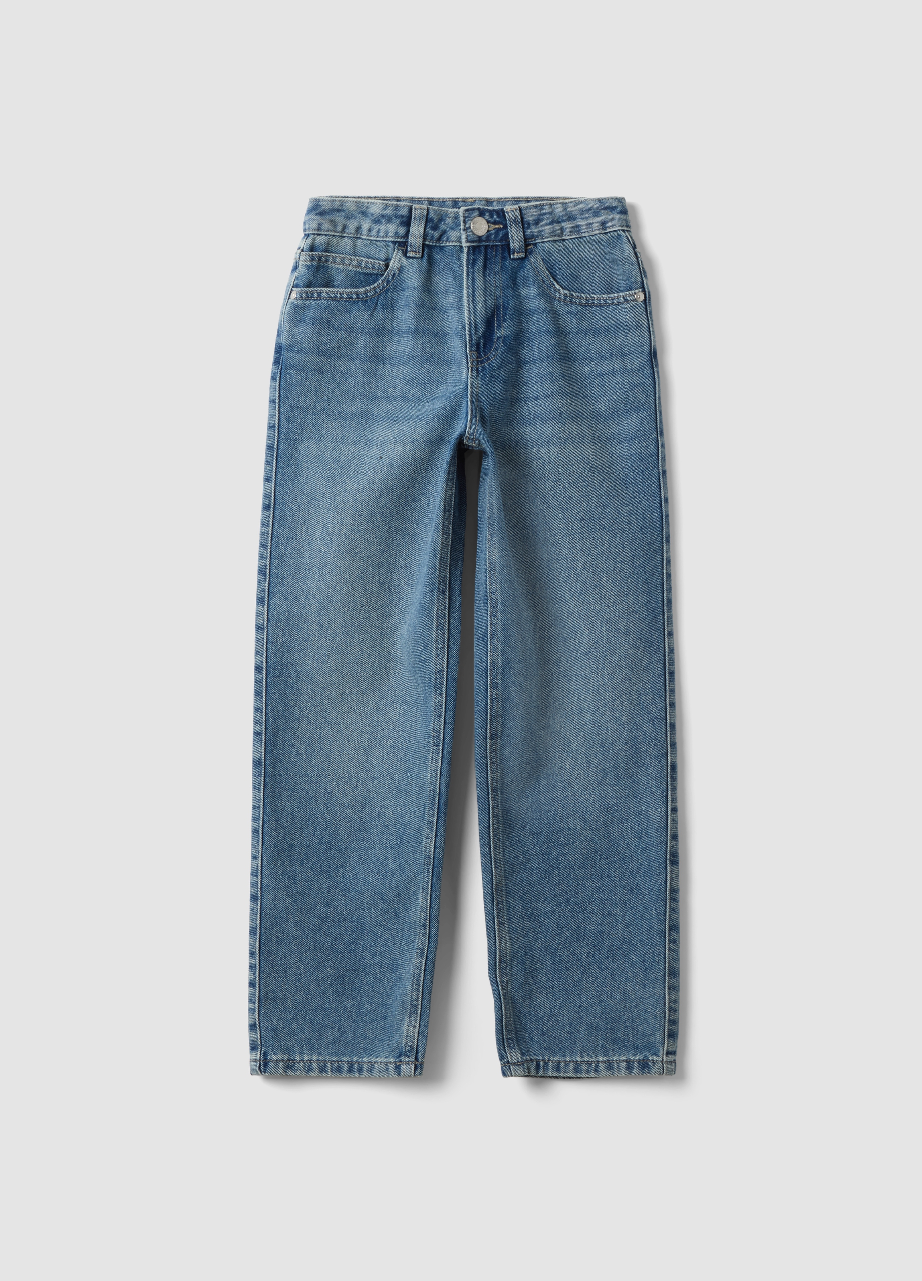 REPUBLIC OF DENIM, Jeans Denim Blu Straight Fit In Misto Cotone E Viscosa Per Ragazza, Bambina, Blu, Taglia: 10-11