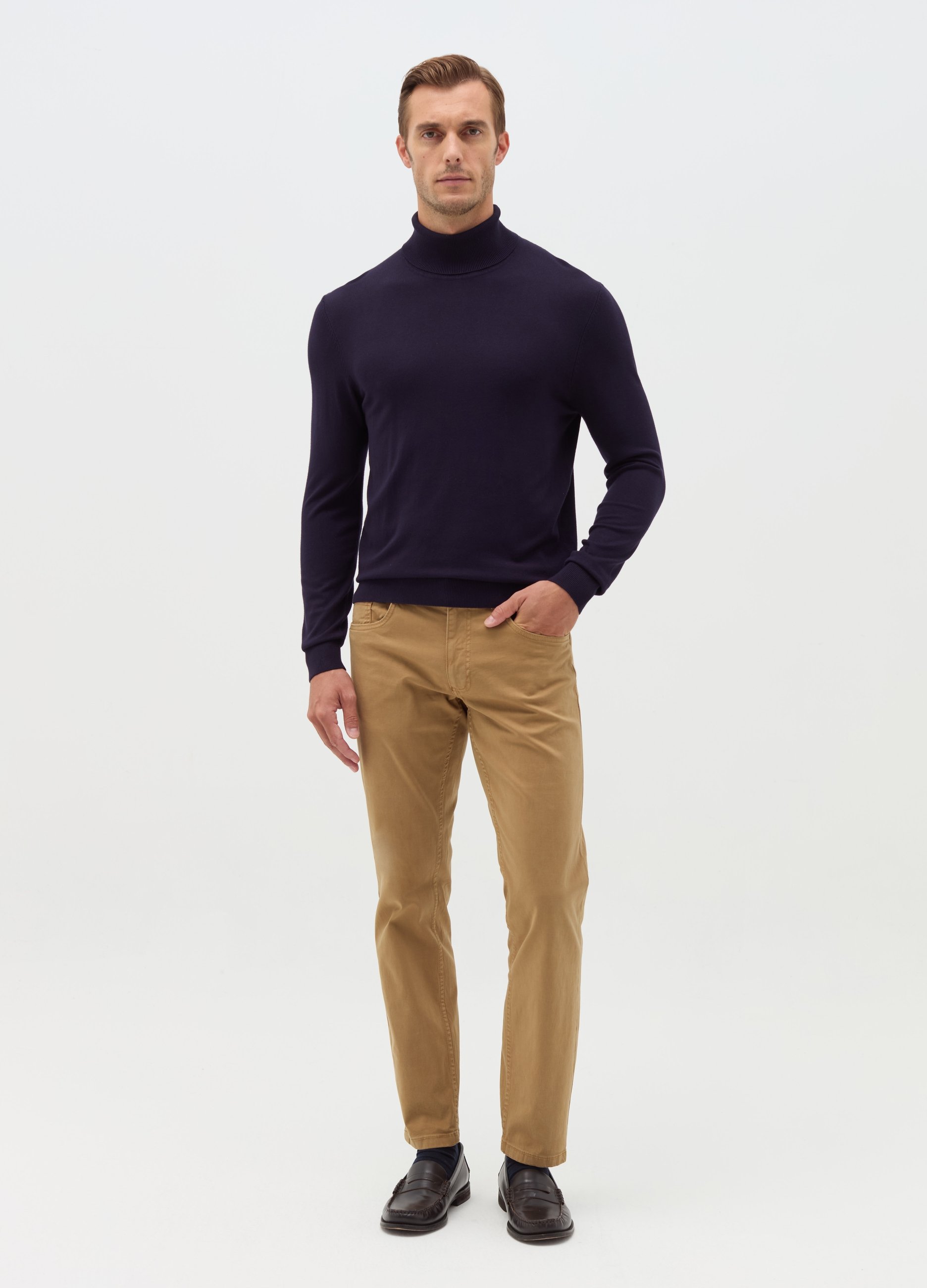 OVS, Pantaloni Regular Fit Cinque Tasche, Uomo, Marrone, Taglia: 44