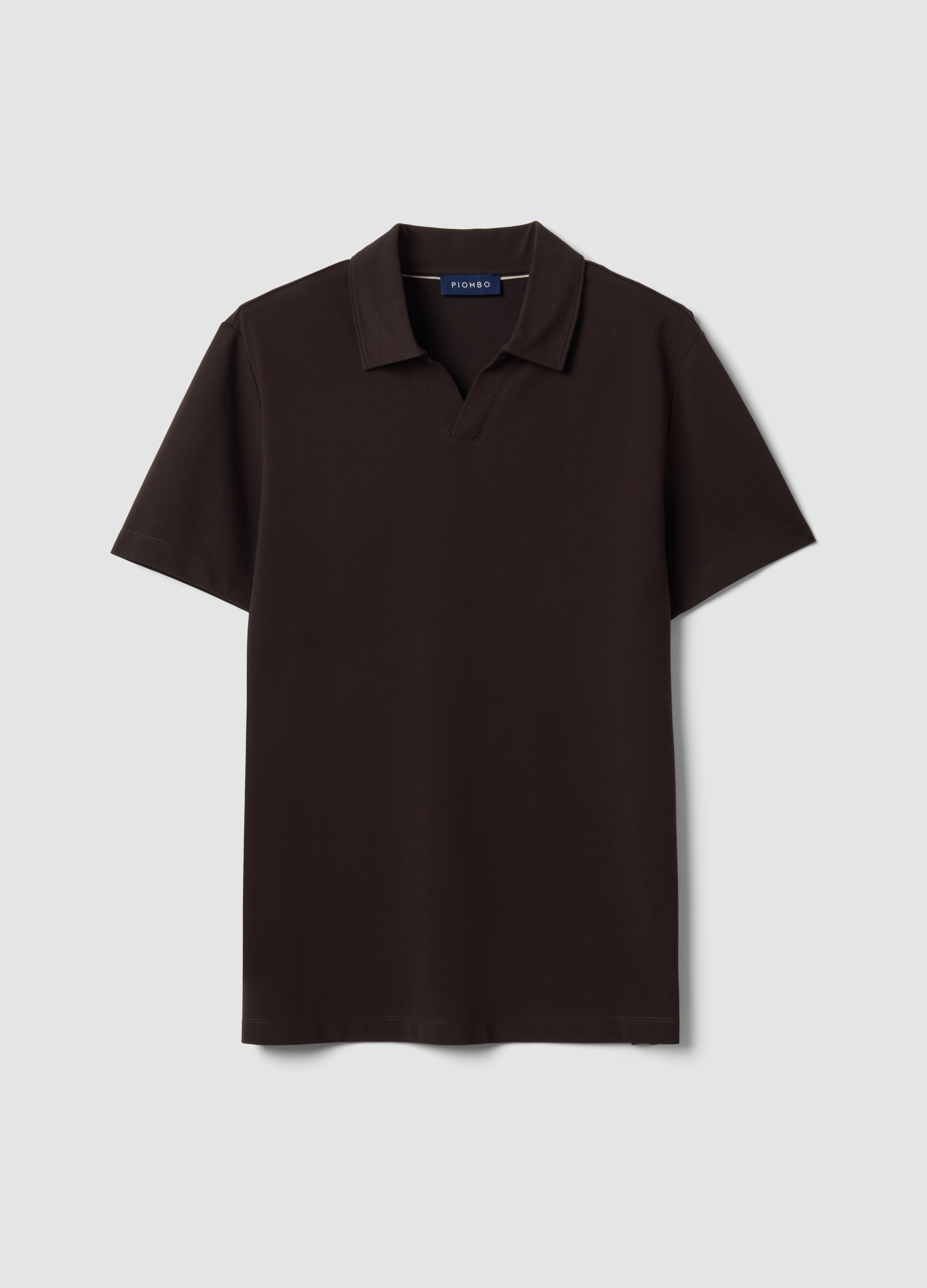 Piombo Tech, Polo Marrone In Cotone Elasticizzato 2 Way Stretch Regular Fit, Uomo, Marrone, Taglia: XXL