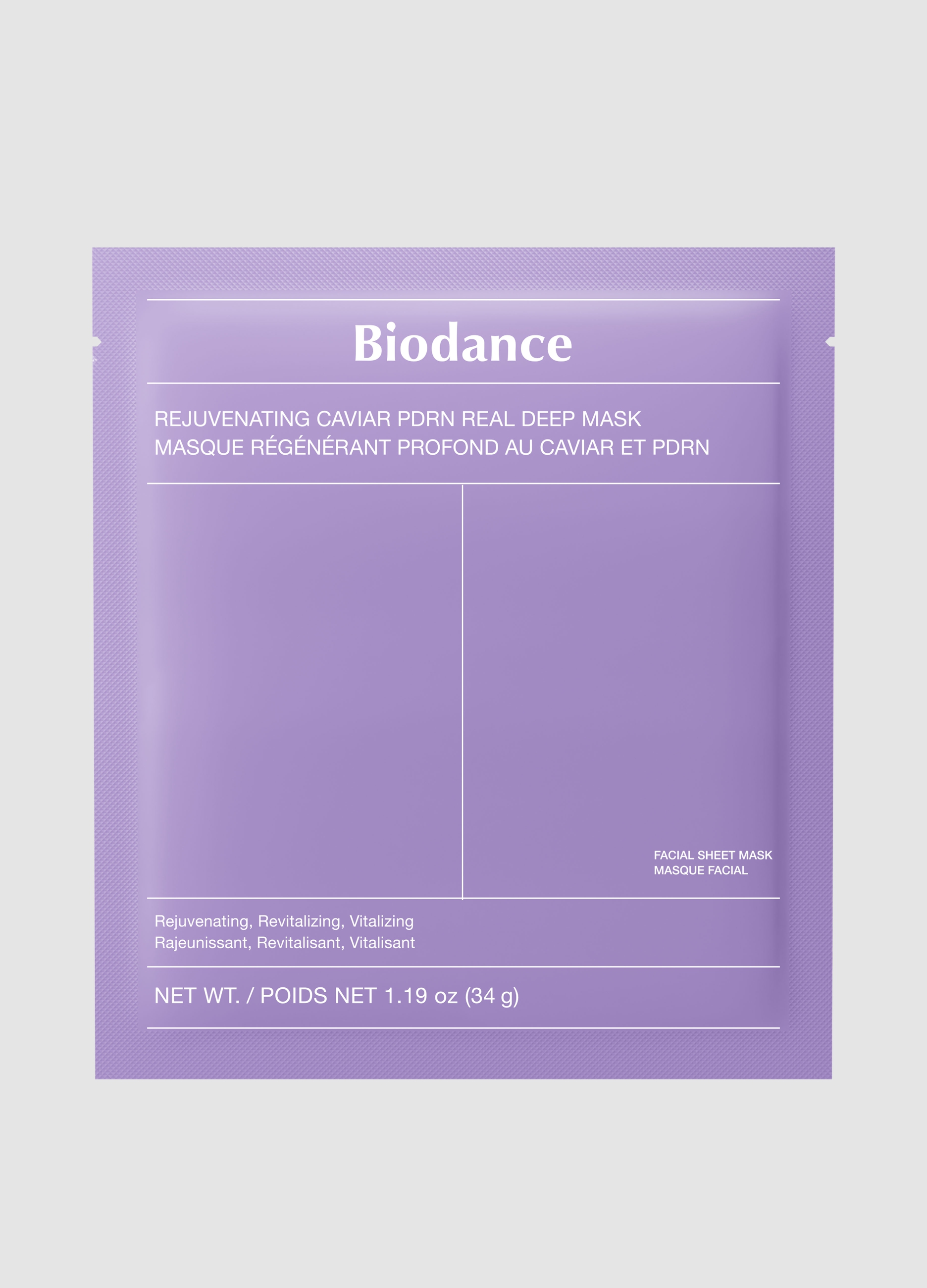 Biodance, Tuchgesichtsmaske Mit Kaviar. Für Geschmeidigkeit Und Komfort – Korean Skincare, Frau, Viola, Größe, Fasul