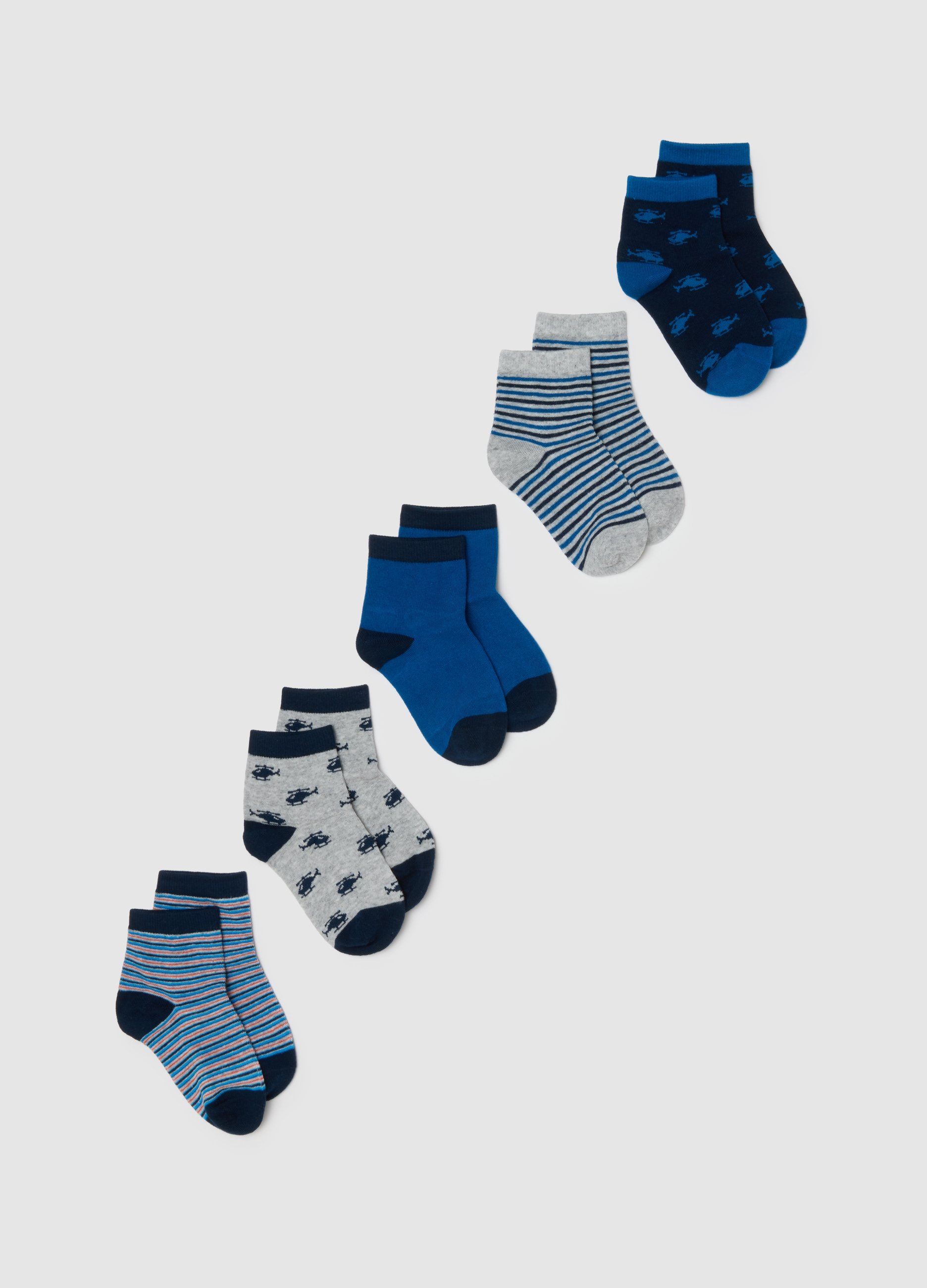 OVS KIDS, Multipack Calze Corte Multicolor Da Bambino In Misto Cotone, Multicolor, Taglia: 25/27