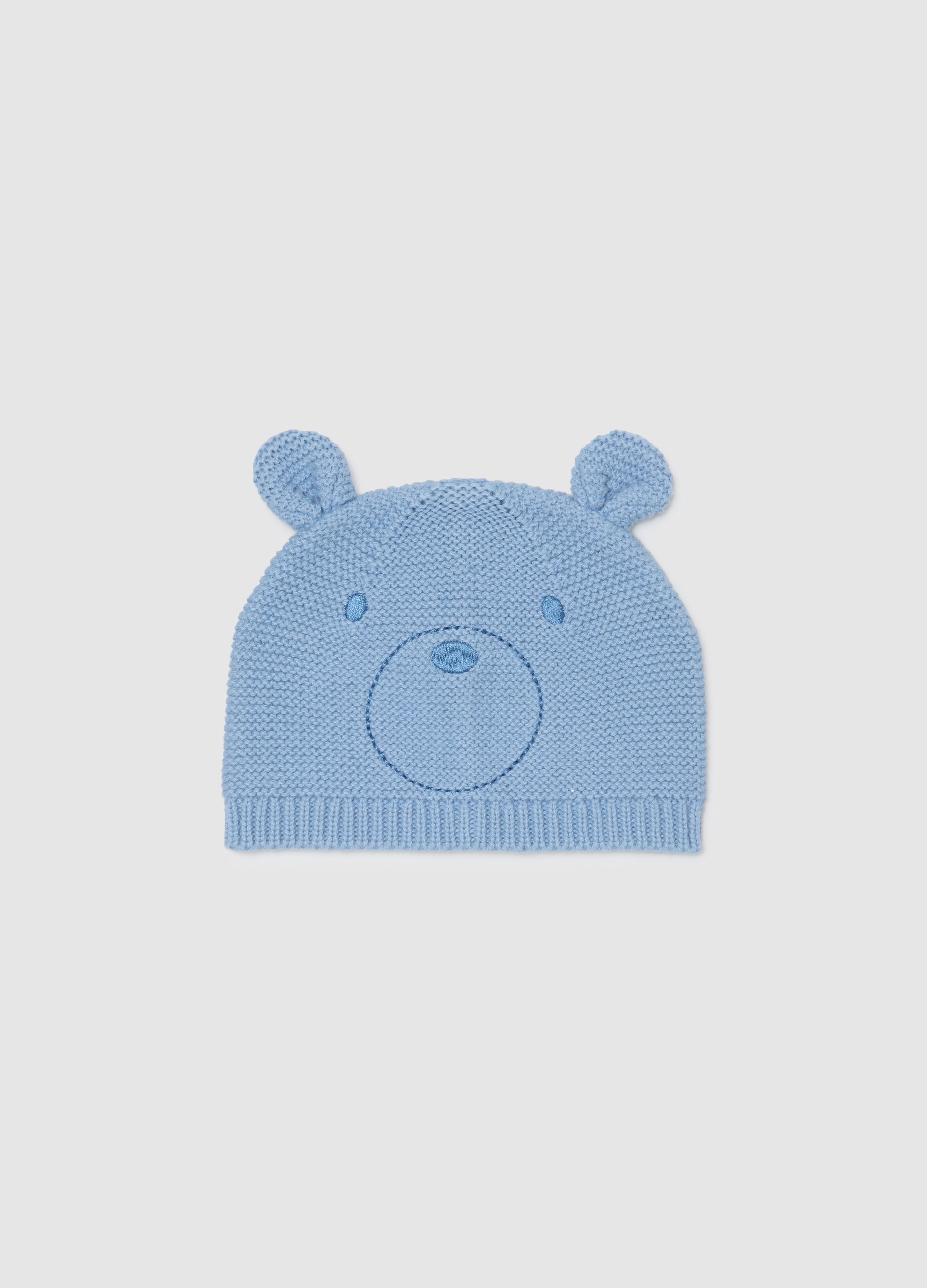Gorro De Bebé En Puro Algodón Azul, Bebé Niño, Azul claro, Talla: FASUL