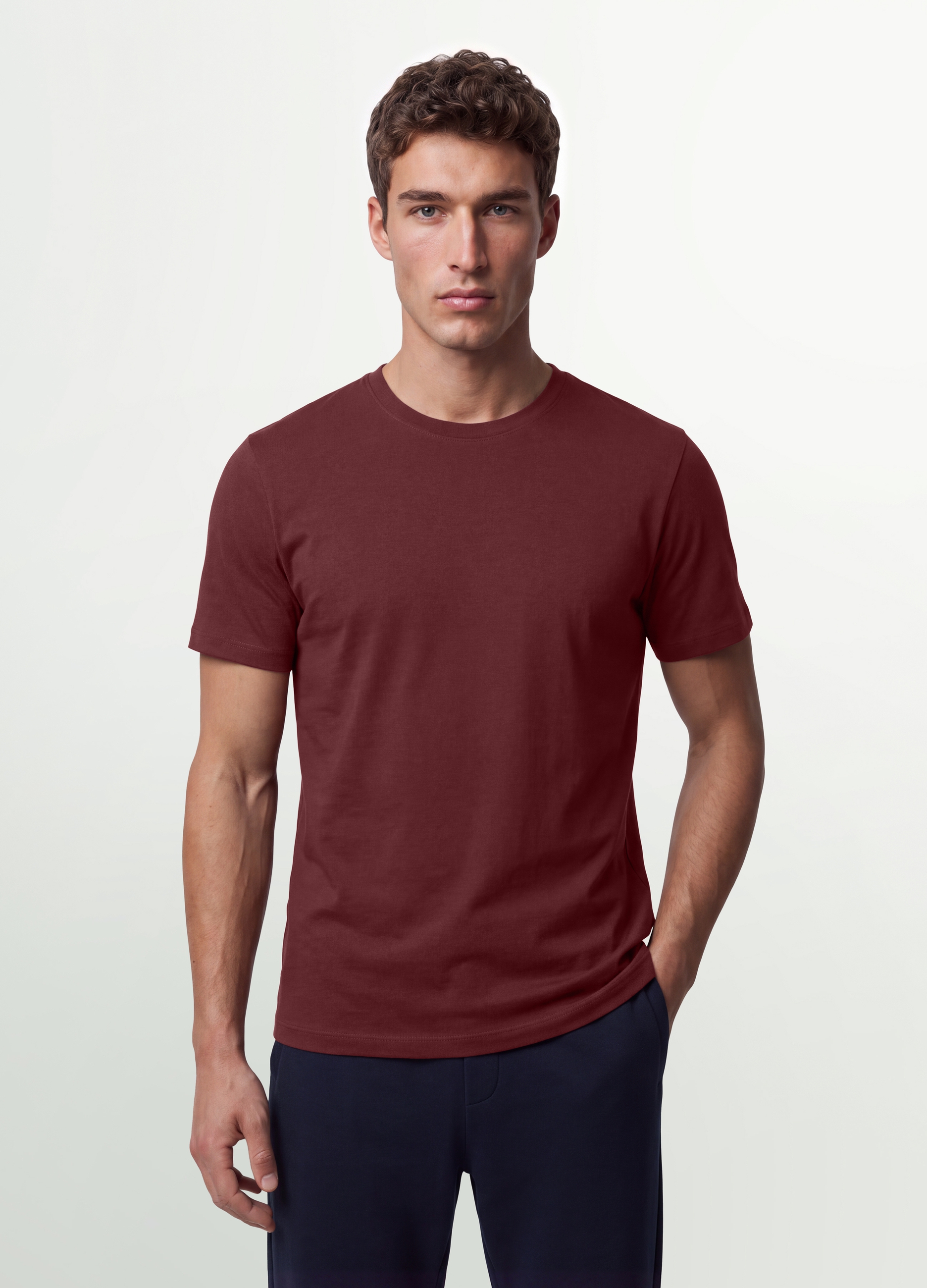 OVS, T-shirt Rossa In Puro Cotone Organico Jersey Regular Fit, Uomo, Rosso, Taglia: XL