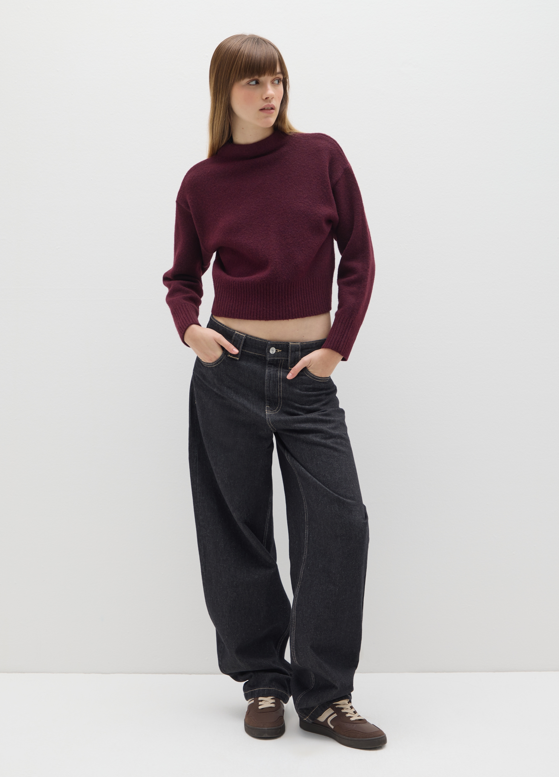 B.ANGEL, Pullover Rosso Regular Fit, Donna, Rosso, Taglia: XS