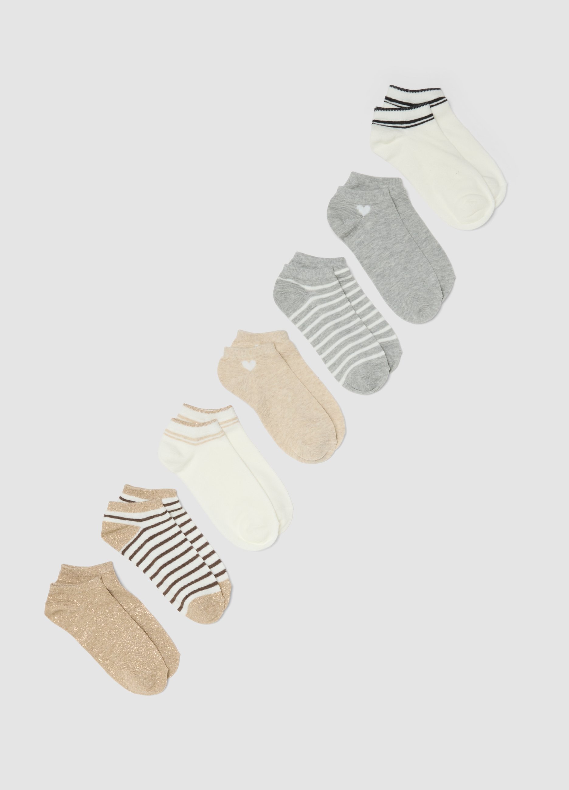 OVS, Multipack Calzini In Misto Cotone Organico Multicolor, Donna, Multicolor, Taglia: 36-38