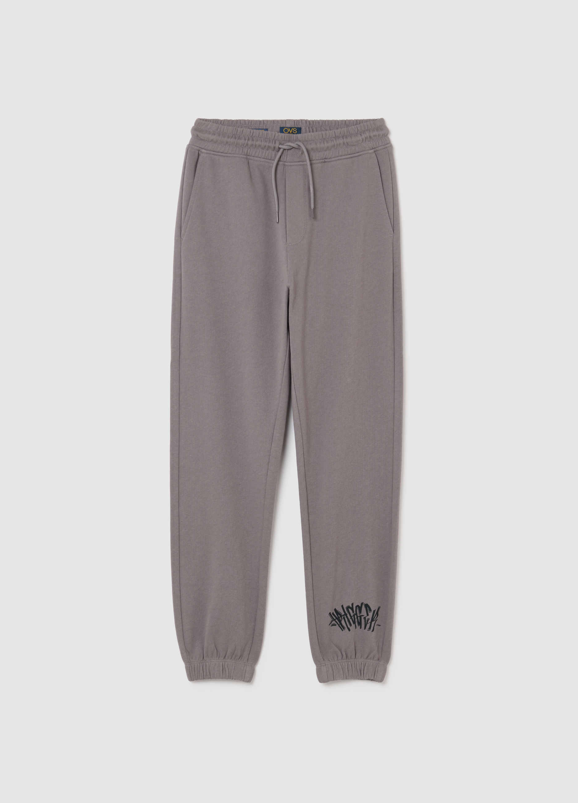 OVS KIDS, Jogger Da Ragazzo In Puro Cotone Grigi Regular Fit, Niño, Gris ceniza, Talla: 10-11