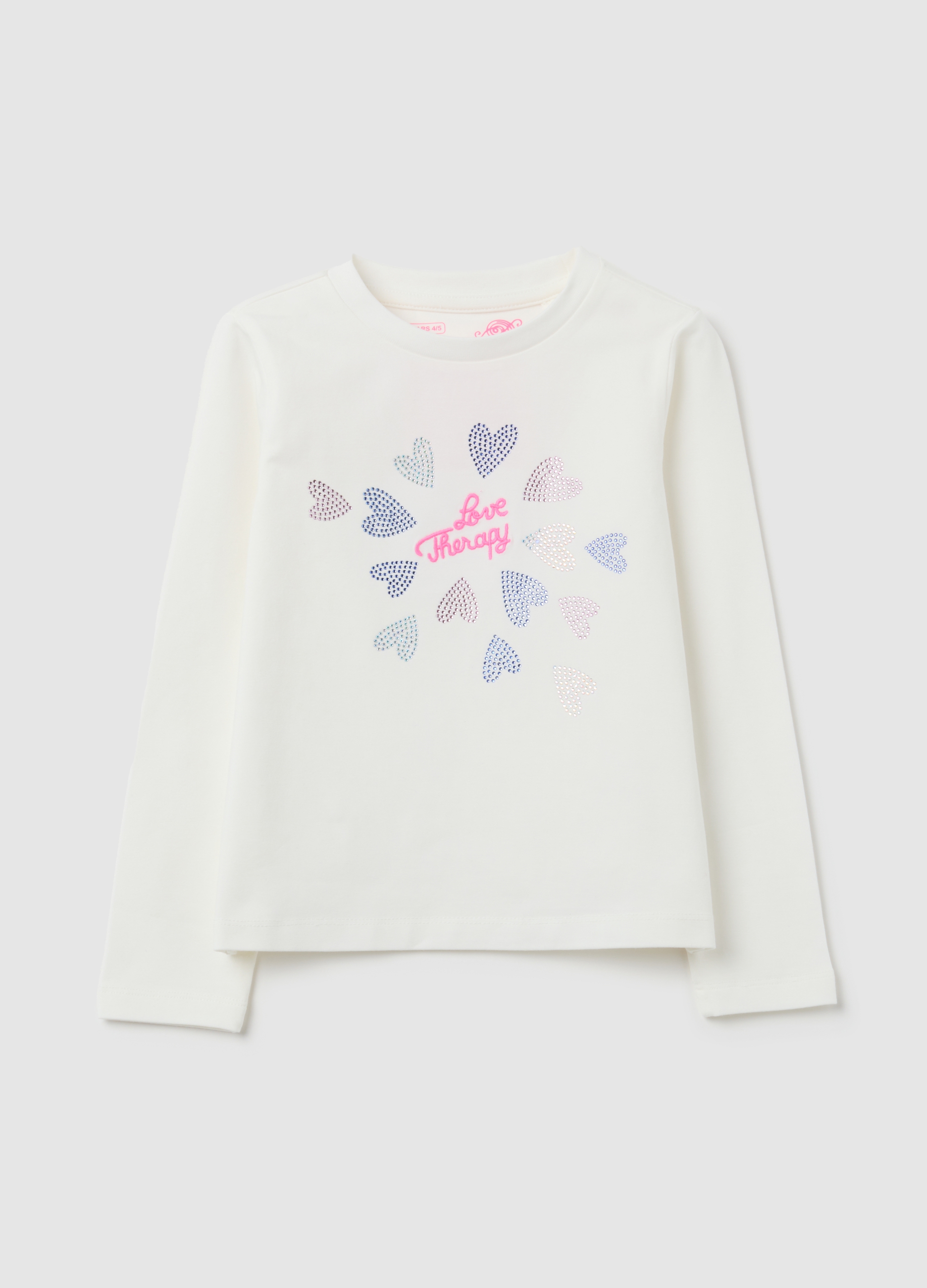 OVS, Mädchen Kurzarmshirt Aus Elastischem, Weißen Baumwollstoff Im Regular-fit, Mädchen, Reinweiß, Größe: 3-4