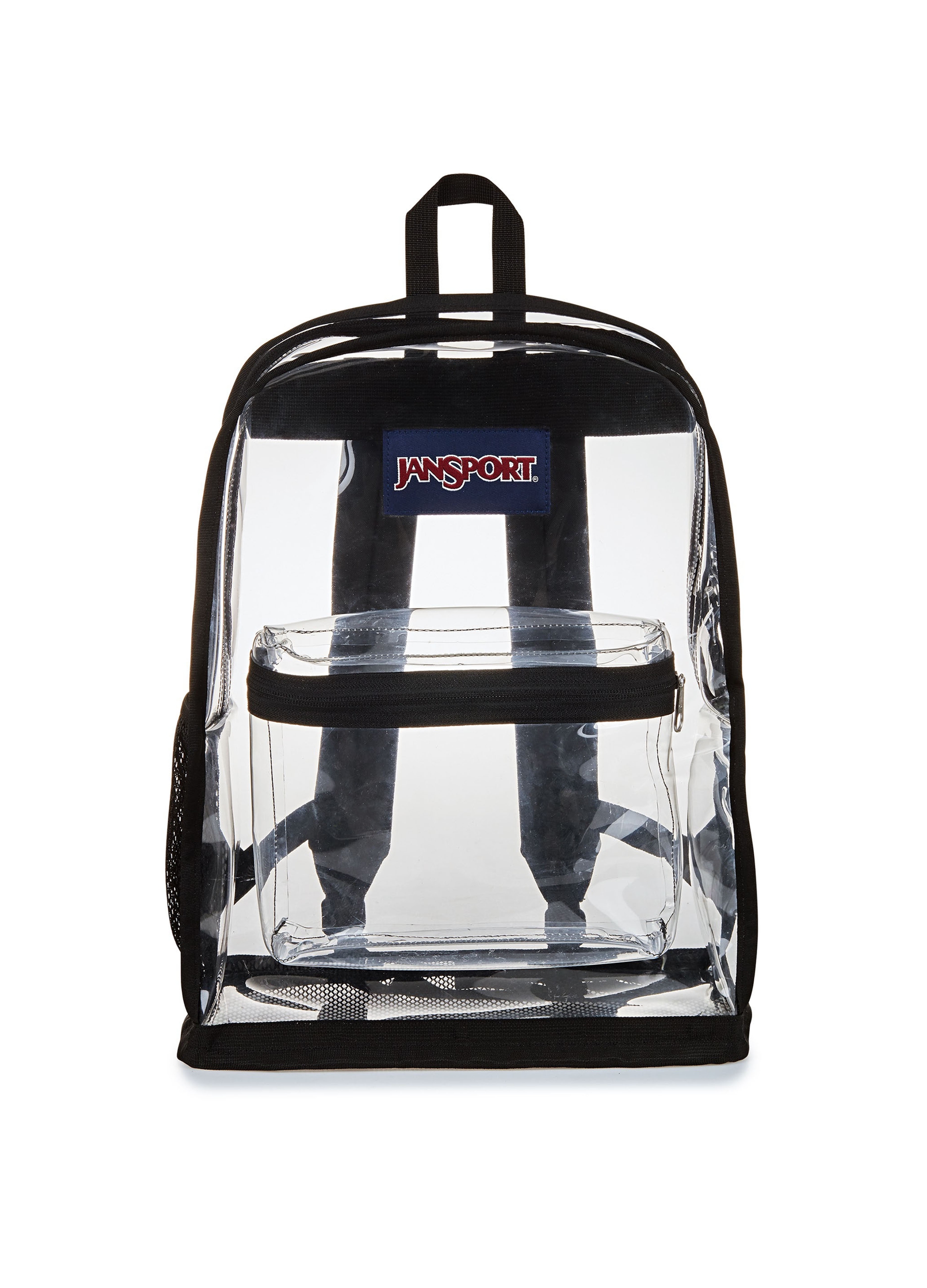 Mochila Clear Pack Transparente Unisex, Hombre, Blanco/negro, Talla: FASUL