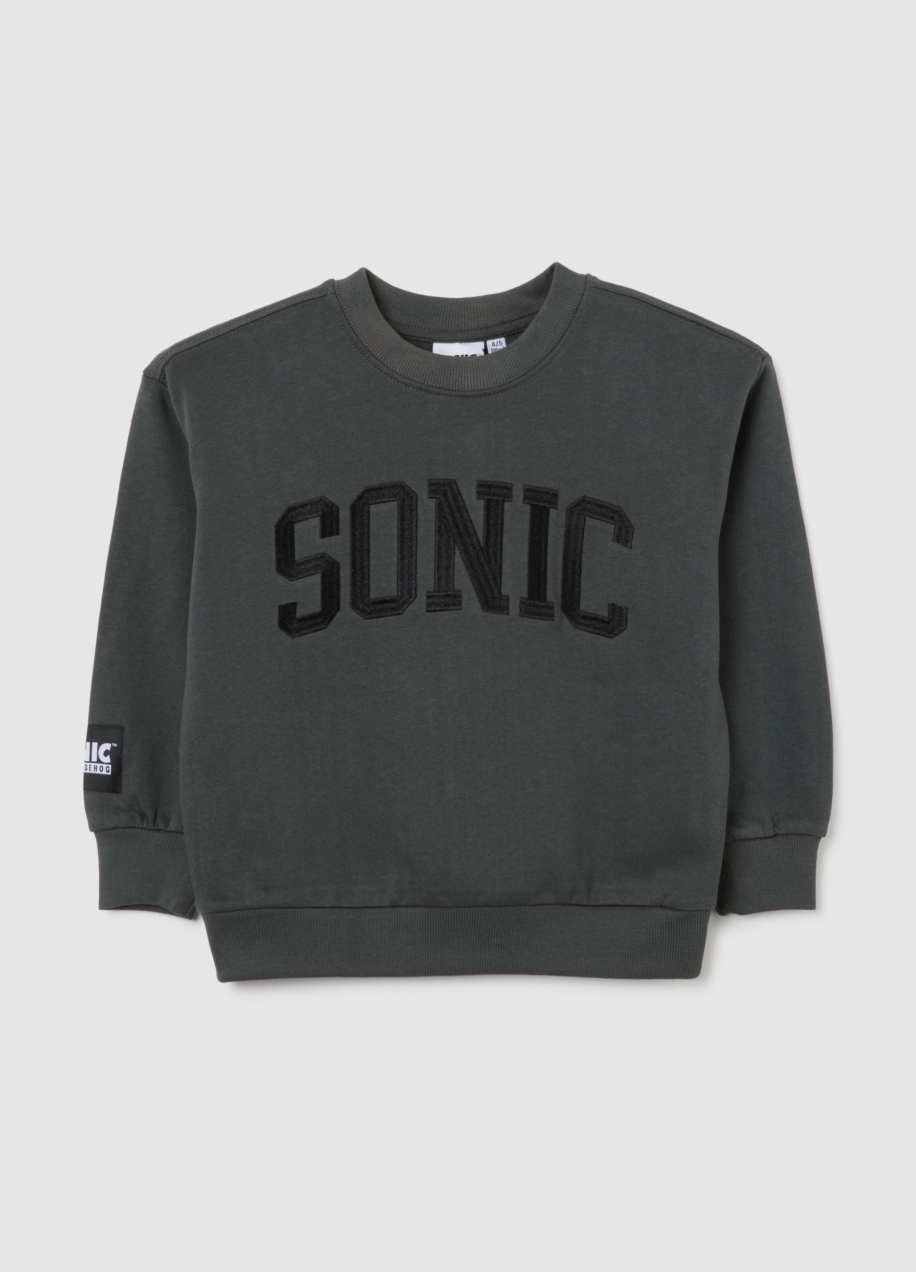 OVS KIDS, Felpa Da Bambino In Puro Cotone Nero Regular Fit, Nero, Taglia: 5-6