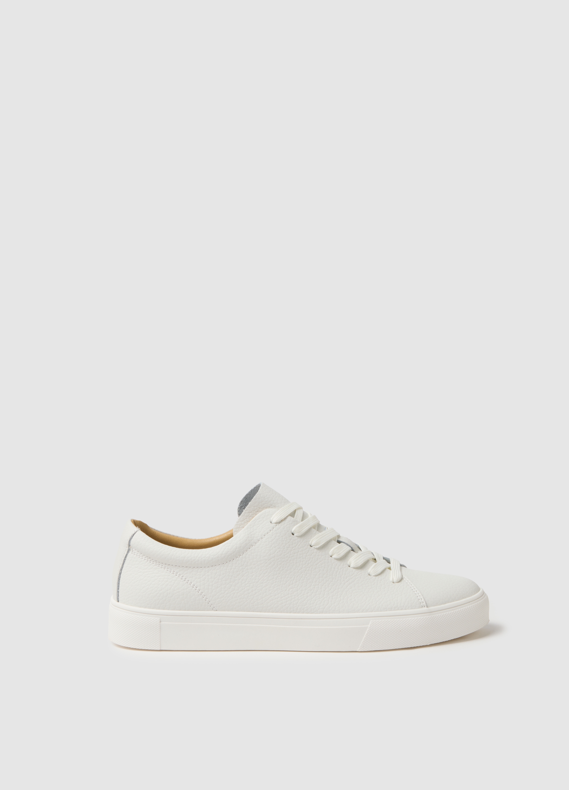 PIOMBO, Zapatillas De Cuero Genuino Blancas, Hombre, Blanco óptico, Talla: 42