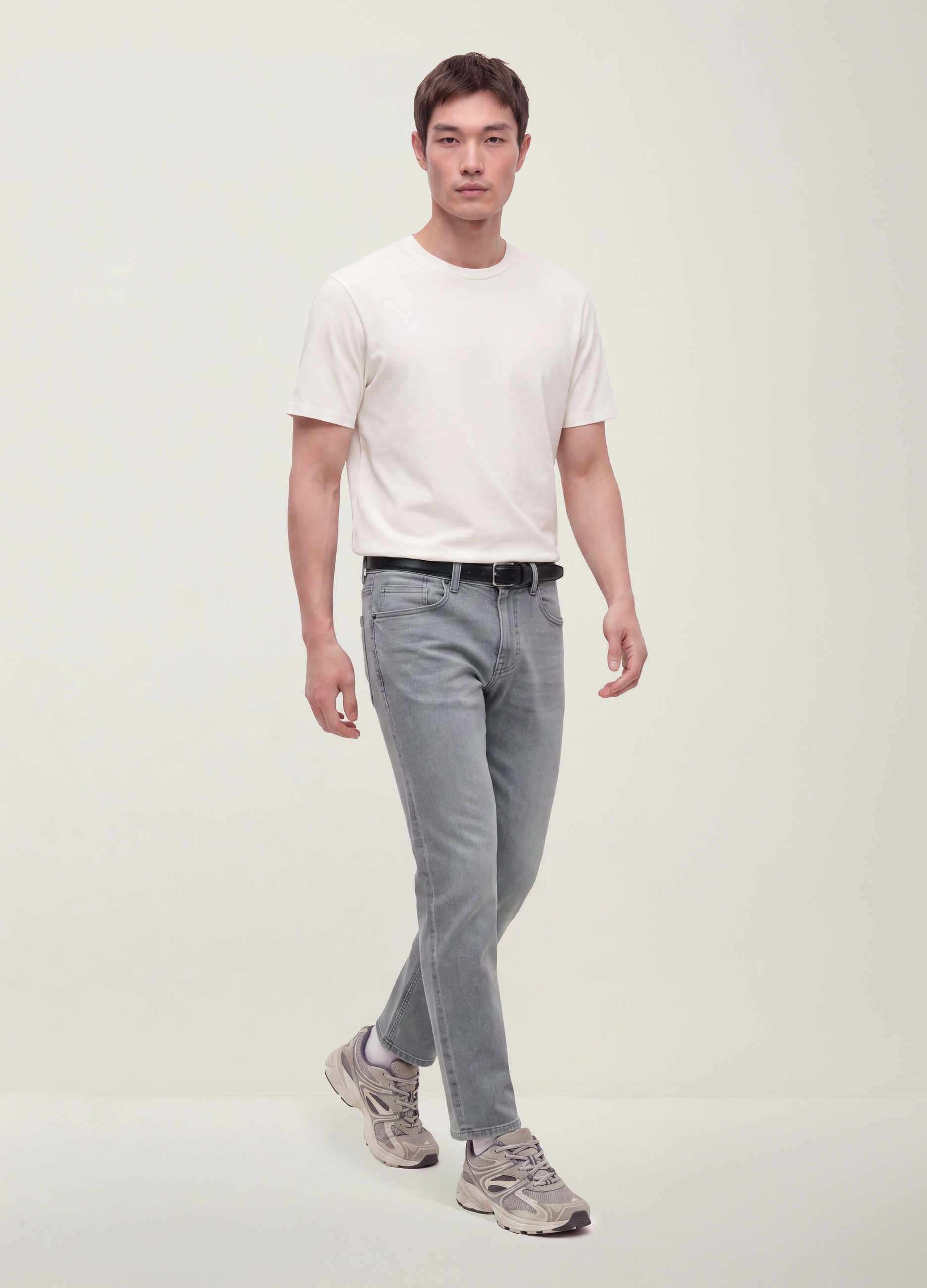 REPUBLIC OF DENIM, Jeans Grigi In Cotone Elasticizzato, Uomo, Grigio, Taglia: 52