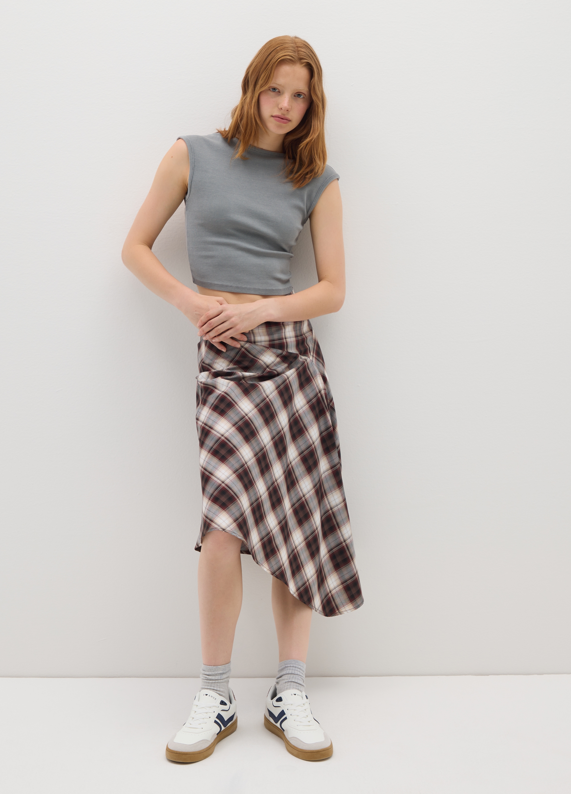 B.ANGEL, Canotta Da Donna In Misto Cotone Grigia, Grigio, Taglia: XS