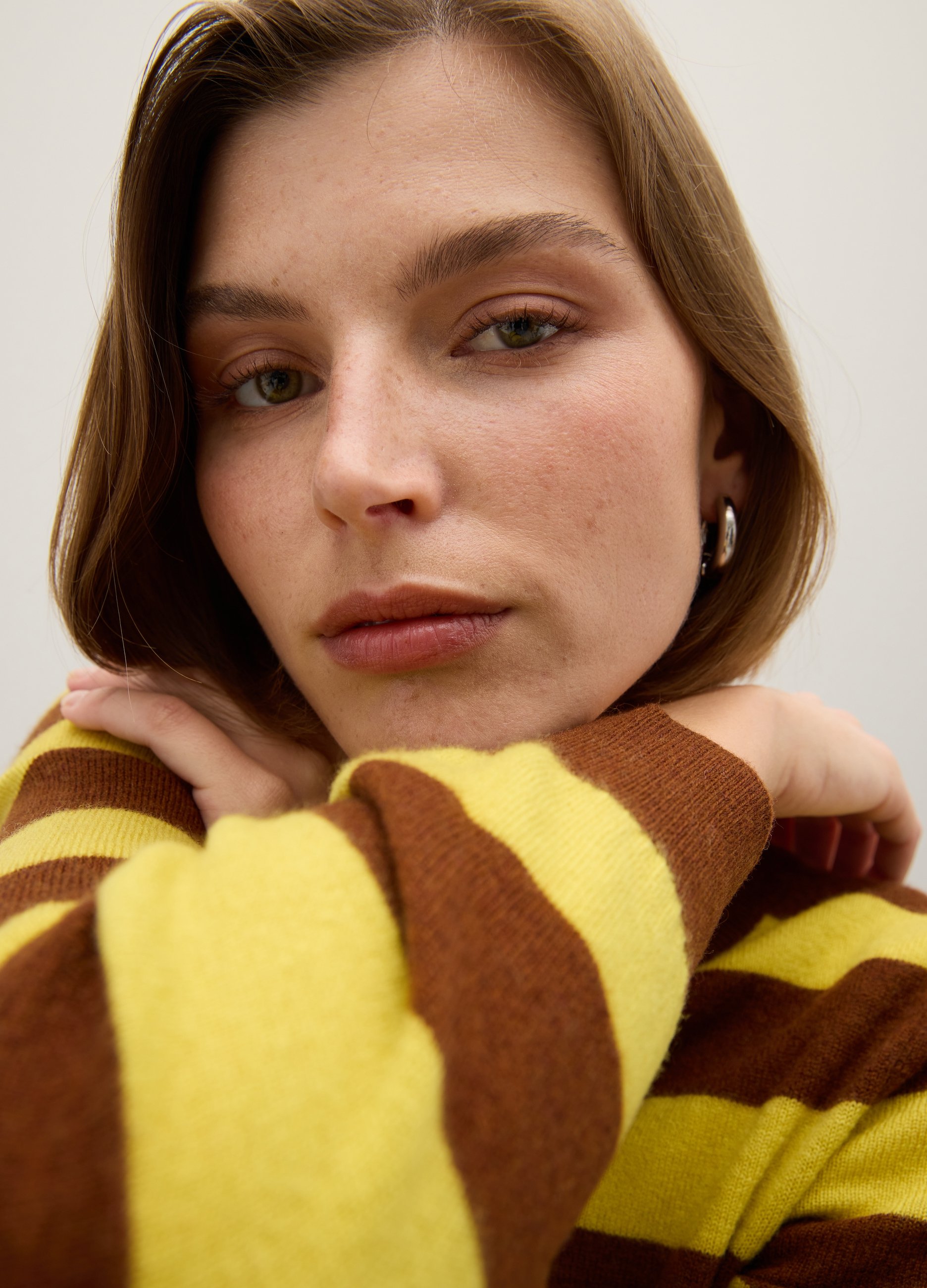 PIOMBO, Maglione A Righe Grigie E Rosa In Pura Lana, Donna, Multicolor, Taglia: M