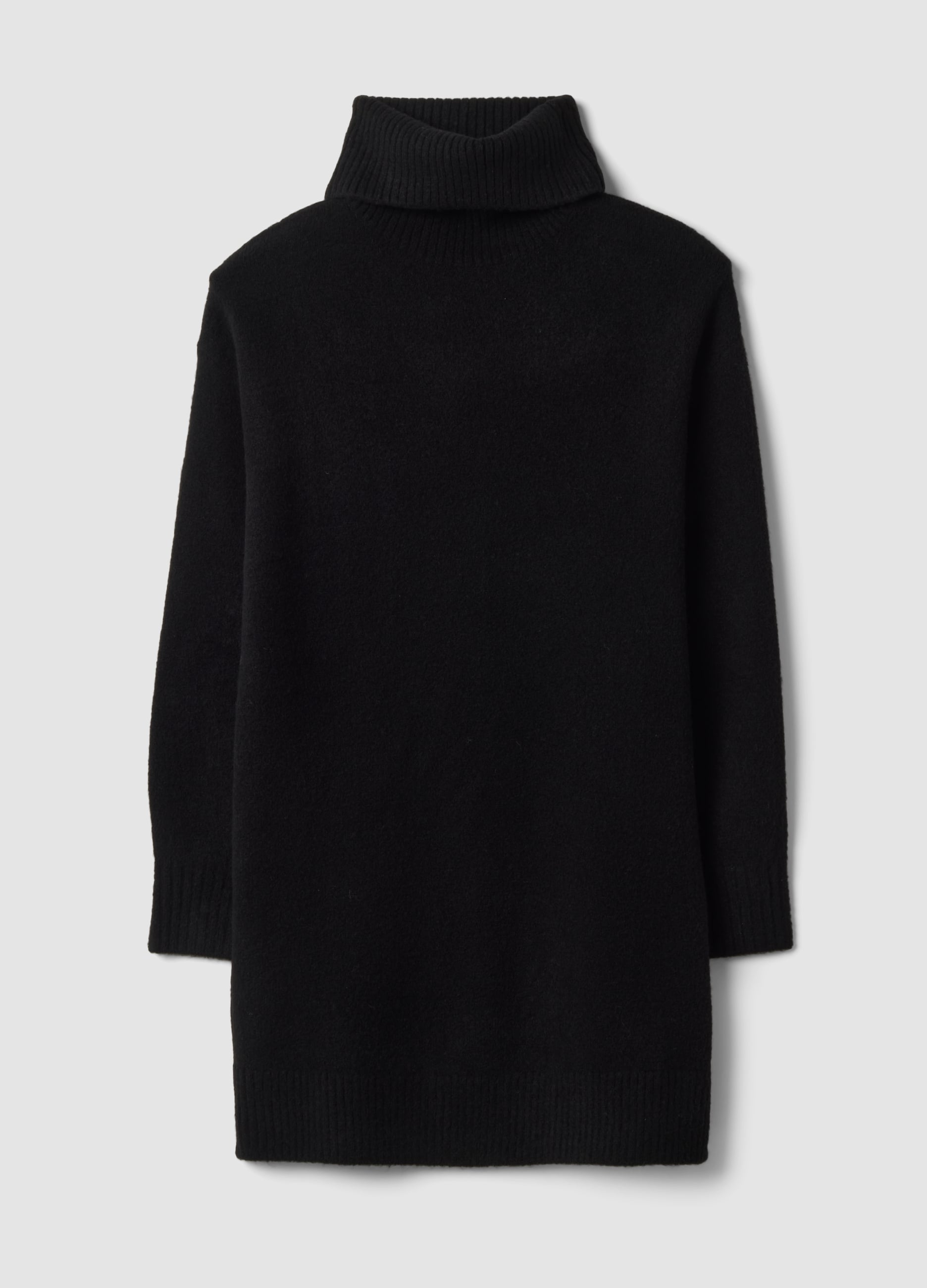 OVS, Abito Nero In Lana Elasticizzato Con Dolcevita, Donna, Nero, Taglia: M