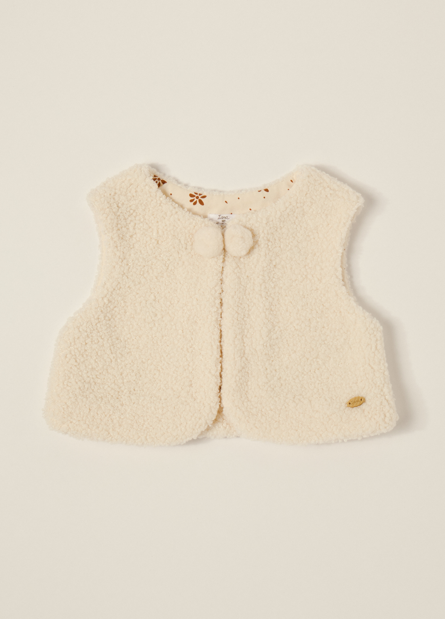 IANA, Gilet Bianco Per Neonata, Beige, Taglia: 24