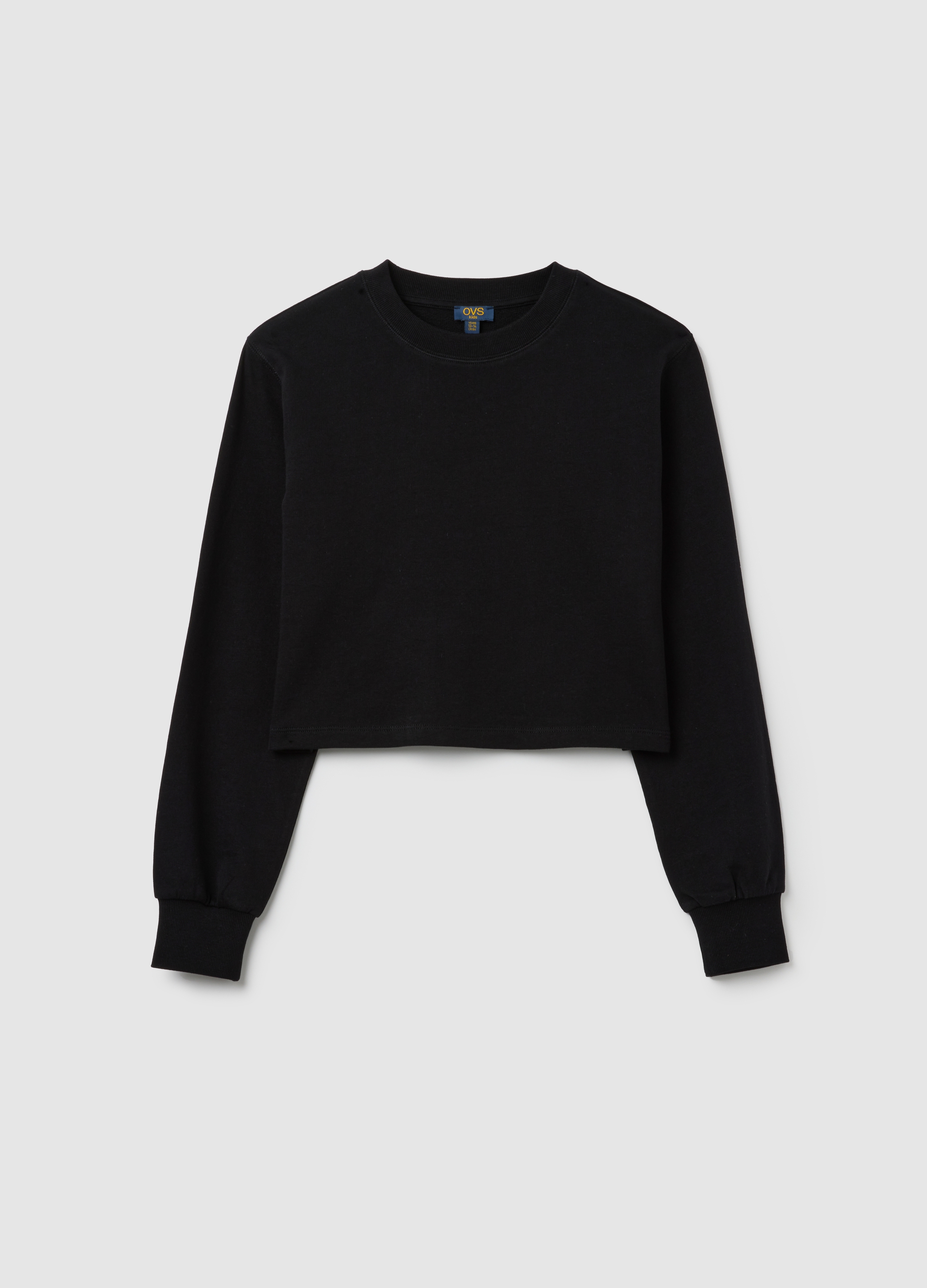 OVS, Schwarzes Regular Fit Crop-top Aus Reiner Baumwolle Für Mädchen, Mädchen, Gunmetal, Größe: 10-11
