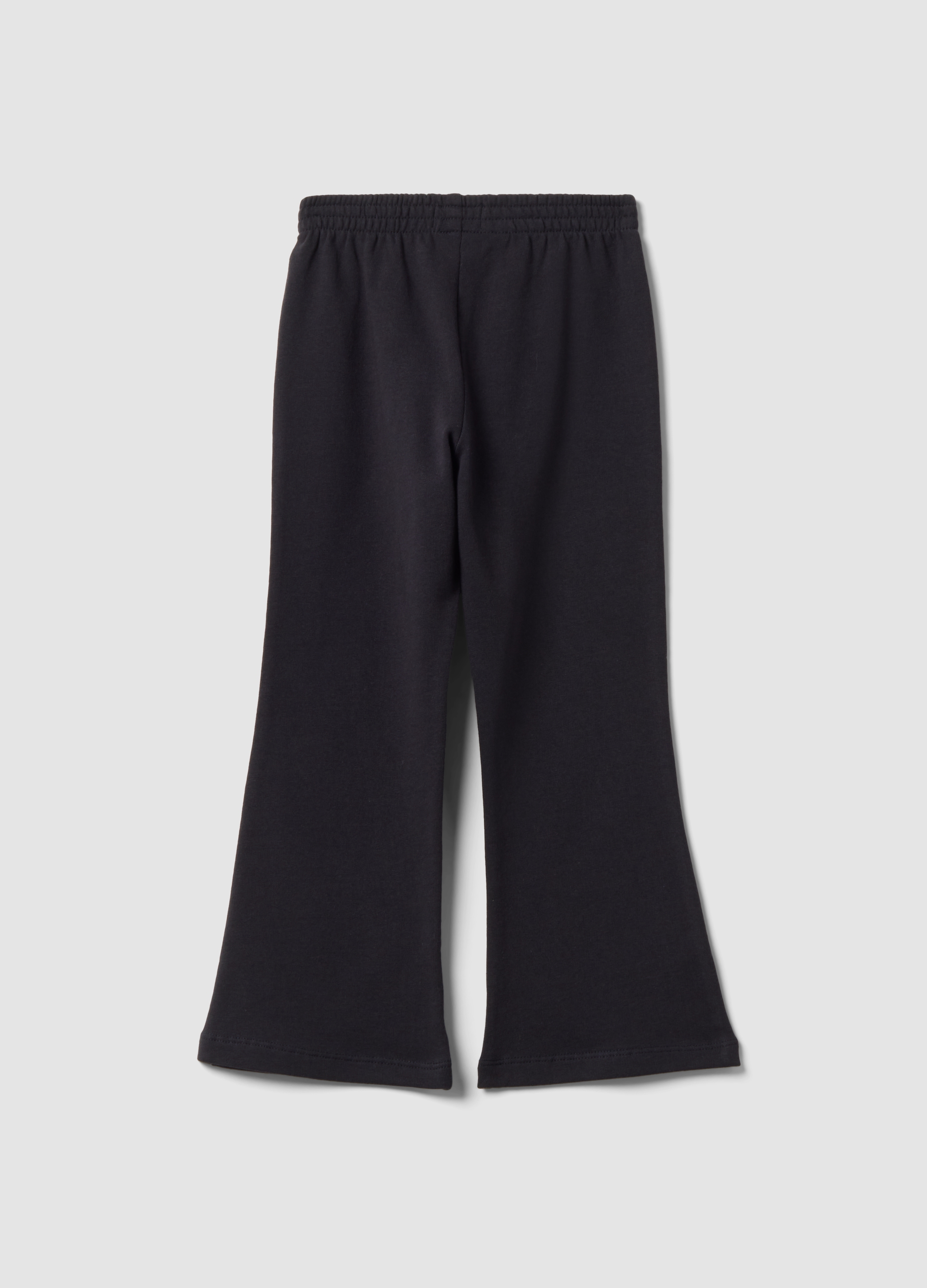 OVS KIDS, Jogger Neri Flare Fit In Puro Cotone Per Bambina, Nero, Taglia: 9-10