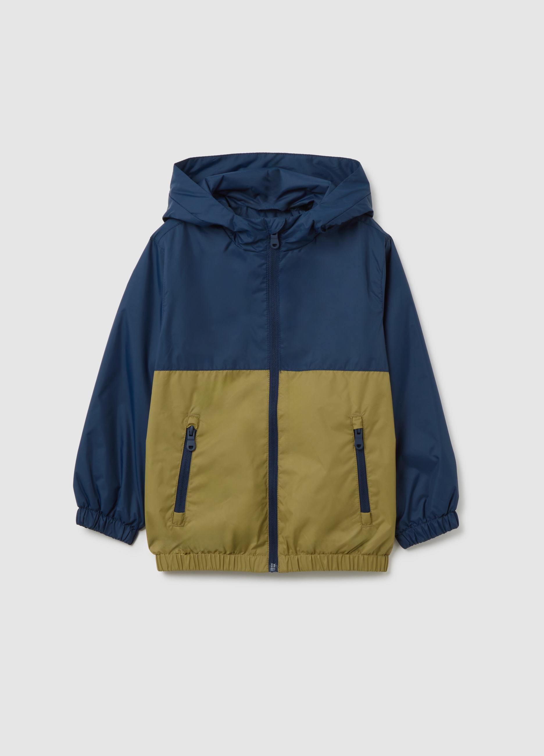 Chaqueta Infantil De Tejido Multicolor Y Resistente Al Agua, Niño, Azul/verde, Talla: 5-6