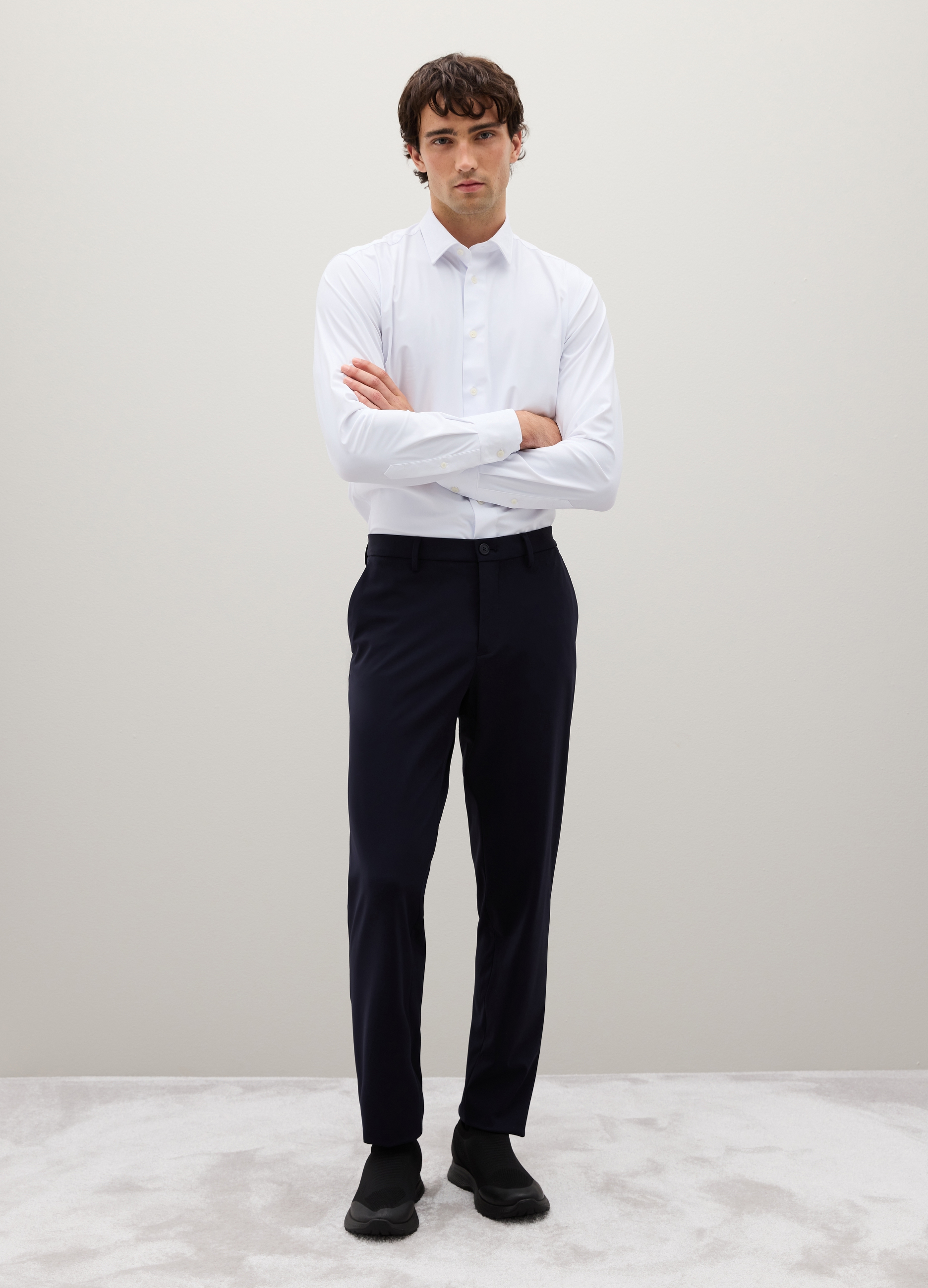 OVS, Pantalones Azul De Tela Elástica Slim Fit, Hombre, Azul marino, Talla: 48