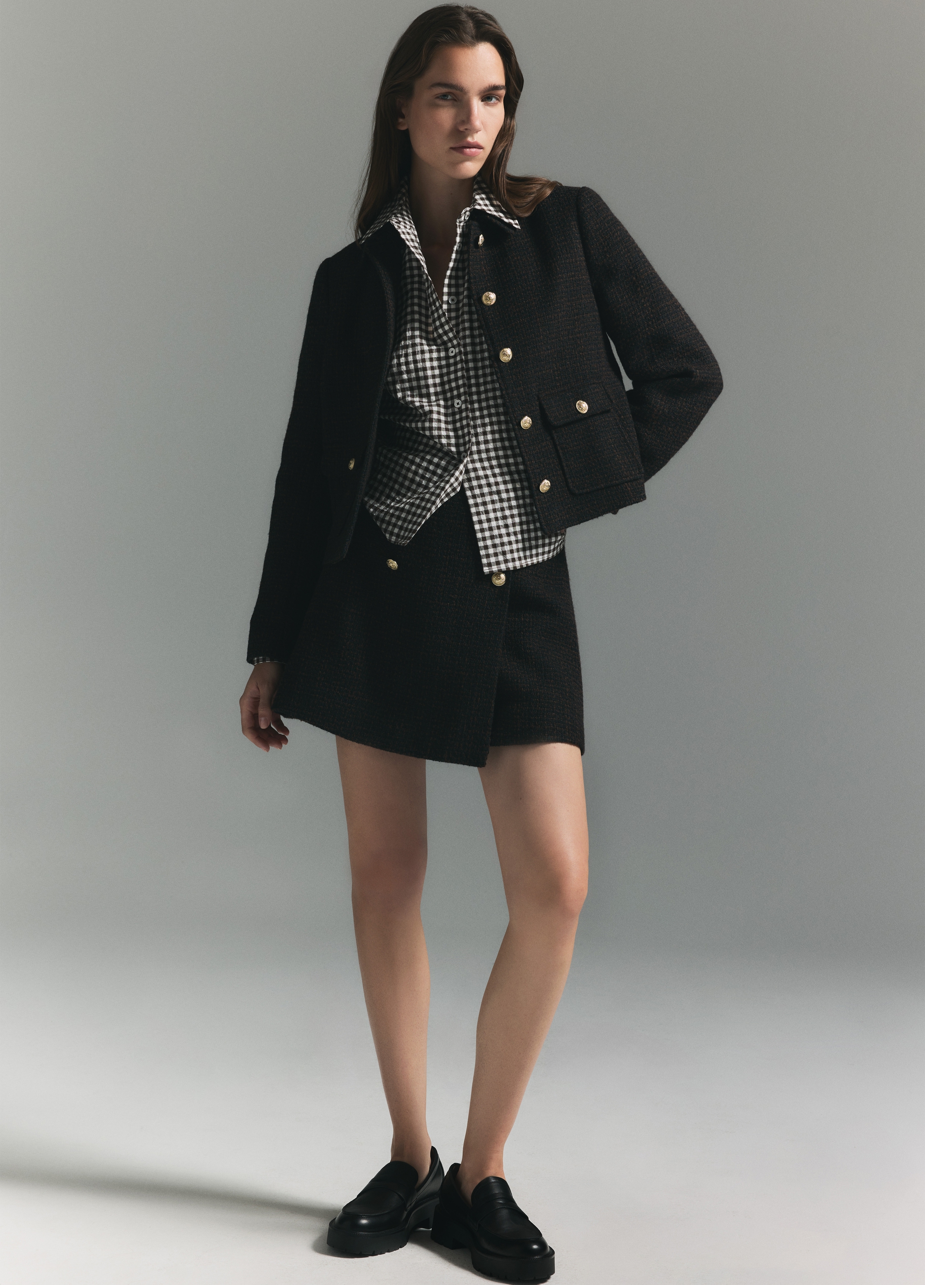 Piombo Contemporary, Blazer In Misto Lana Marrone Con Bottoni Dorati, Donna, Multicolor, Taglia: 40