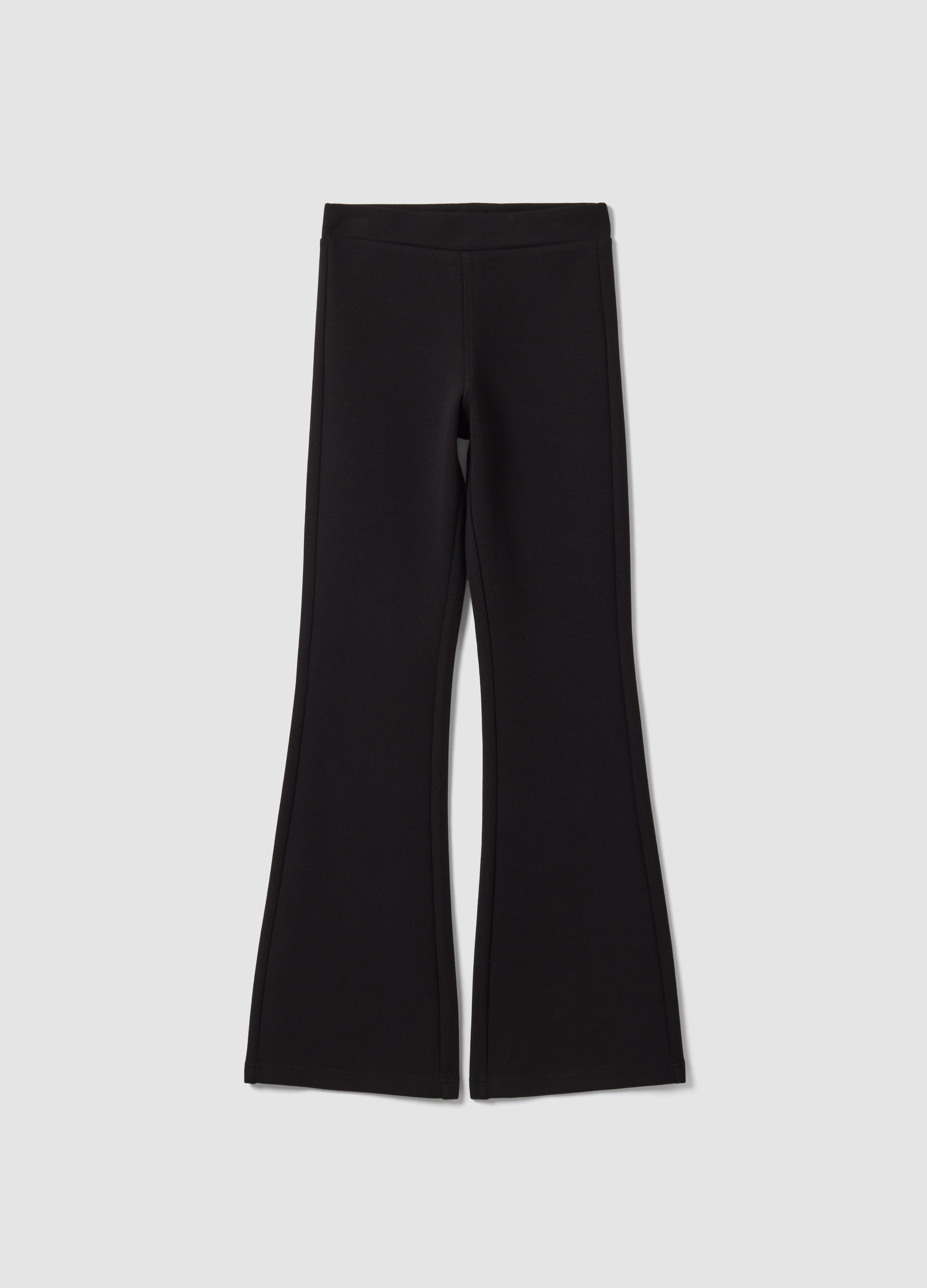 OVS KIDS, Leggings Neri Flare Fit In Cotone Elasticizzato Per Ragazza, Bambina, Nero, Taglia: 13-14